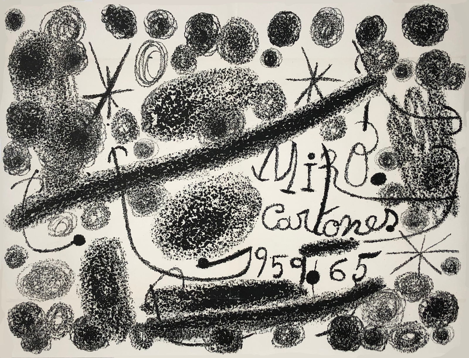 Joan Miro (After) - Cartones (Cover): Artist: Joan Miro (After)Title: Cartones (Cover)Year: 1965Dimensions: 24 1/4in. by 18 1/2in.Edition: From the rare limited edition of 1200Publisher: Pierre Matisse GallerySuite: CartonesMedium: