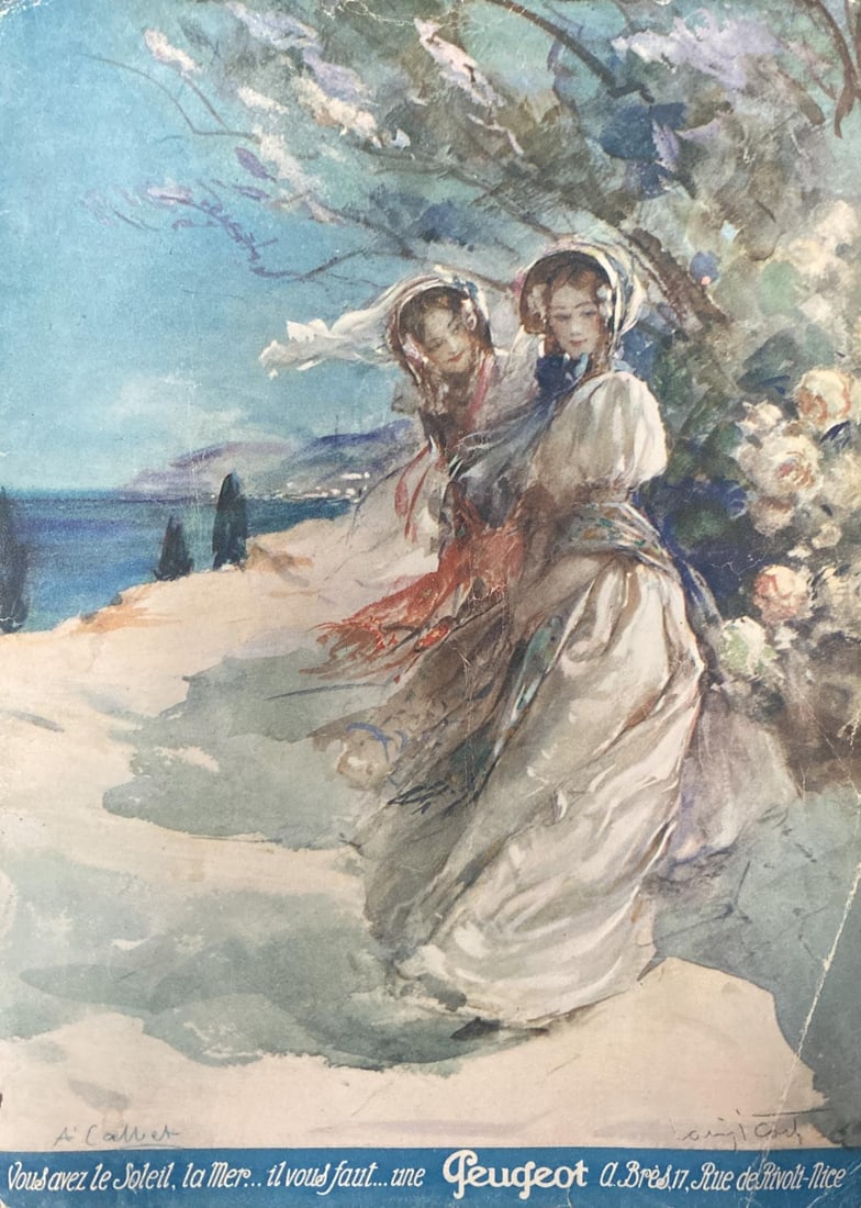 Louis Icart - Vintage advertisement: Artist: Louis Icart Title: Vintage advertisement Dimensions: 6.5in. by 9.5in. Edition: From the rare limited edition Medium: Seripgraph Condition: Excellent