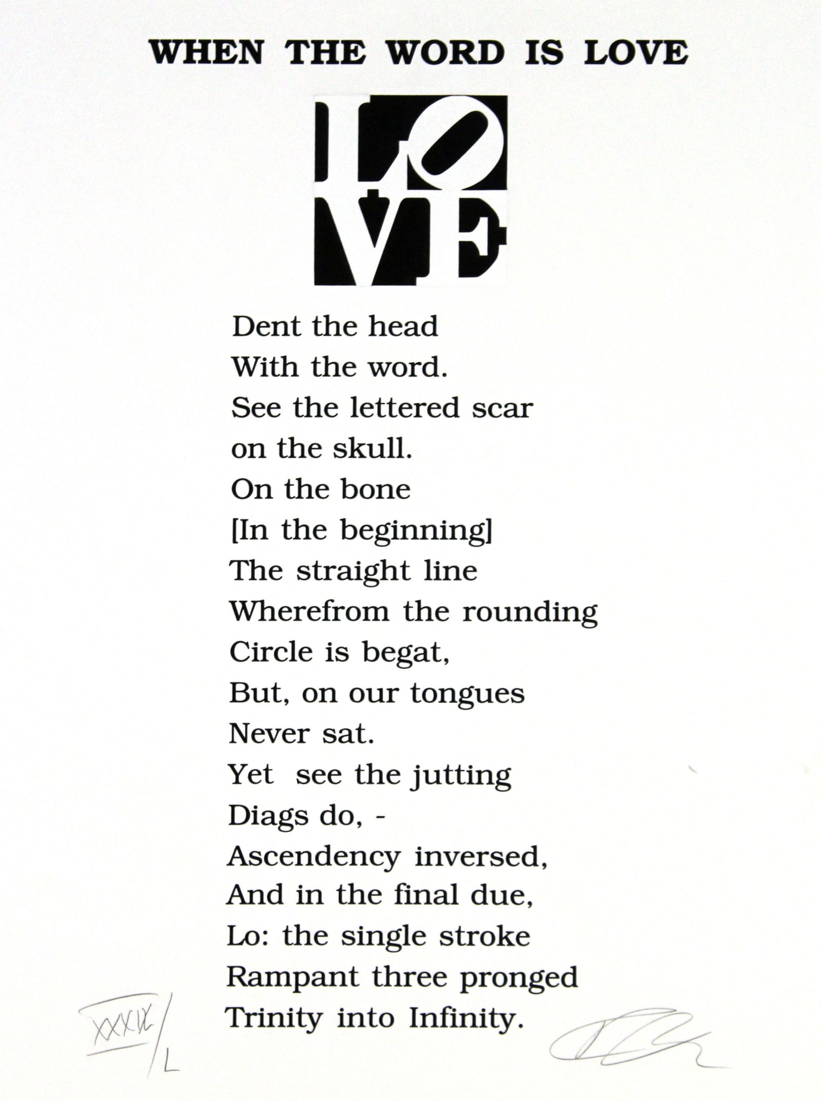 Robert Indiana - When the Word is Love (1 of 1)
