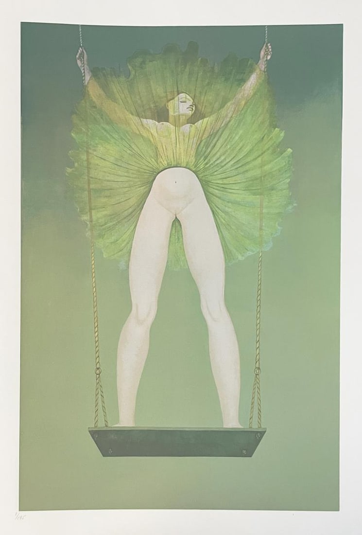 Leonor Fini - Lecon de Levitation (After): Artist: Leonor FiniTitle: Lecon de LevitationYear: 1976Dimensions: 26 3/4in. by 20 1/2in.Edition: From the rare limited edition of 175Publisher: Editions Du TamanoirSuite: La Lecon de FeliniteMedium: