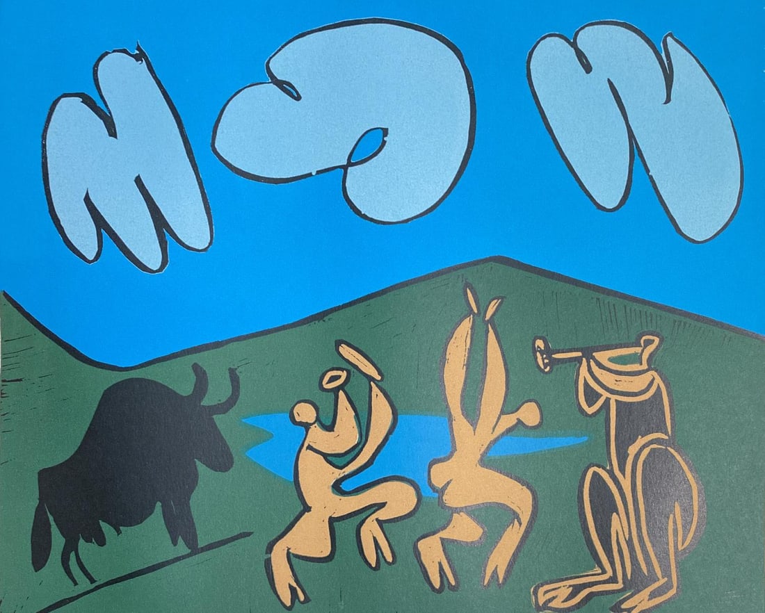 Pablo Picasso - Bacchanle VII: Artist: Pablo PicassoTitle: Bacchanle VIIYear: 1962Dimensions: 12.75in. by 15.5in.Edition: From a rare limited editionPublisher: Verlag Gerd Hatje StuttgartSuite: Picasso LinogravuresMedium: