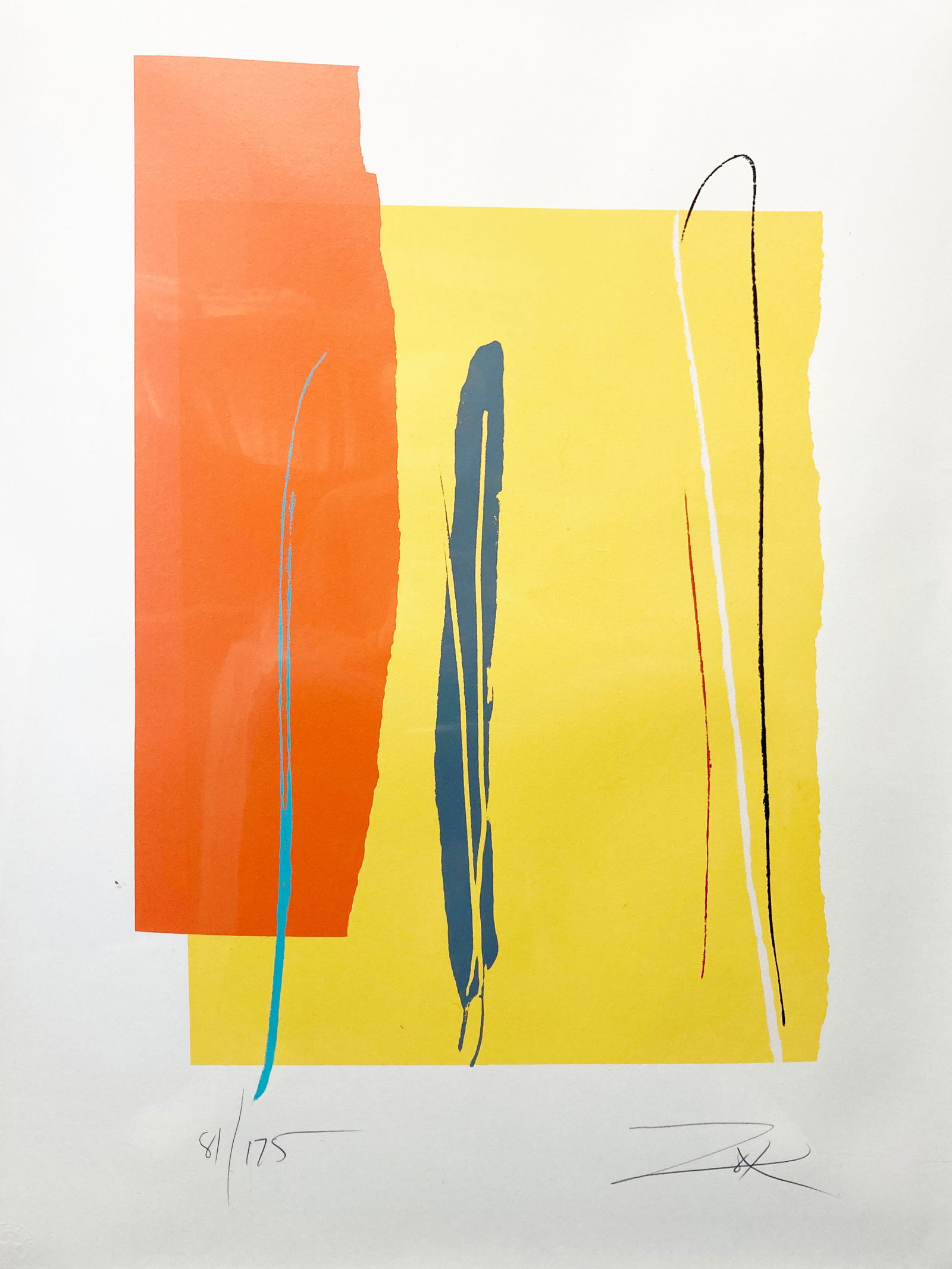 Larry Zox - Untitled from Niagara Series: Artist: Larry ZoxTitle: Untitled from Niagara SeriesYear: 1980Dimensions: 42.5in. by 30in.Edition: Numbered from the Rare Limited Edition of 175Suite: NiagaraMedium: Linocut lithographCondition: