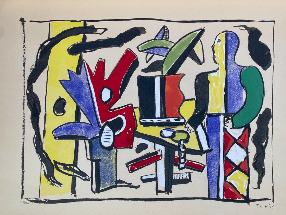 Fernand Leger (After) - Composition: Artist: Fernand Leger (After) Title: Composition Year: 1959 Dimensions: 13in. by 18in. Edition: 151 from the limited edition of 970 Suite: Douze Contemporains</
