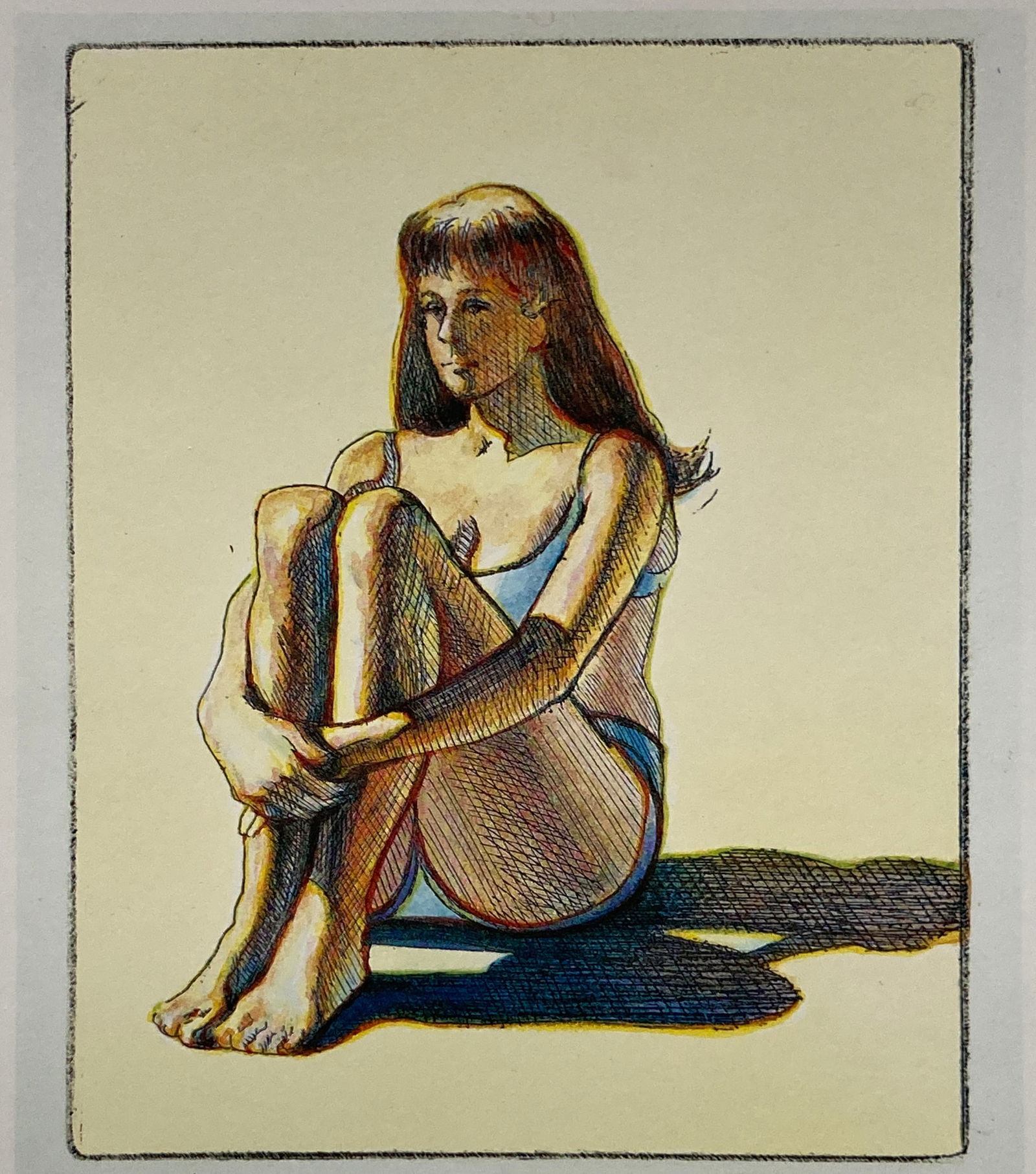 Wayne Thiebaud - Beach Girl: Artist: Wayne Thiebaud Title: Beach Girl Year: 1991 Dimensions: 9in. by 10.5in. Sheet Size Edition:From the Limited Edition Publisher: Chronicle