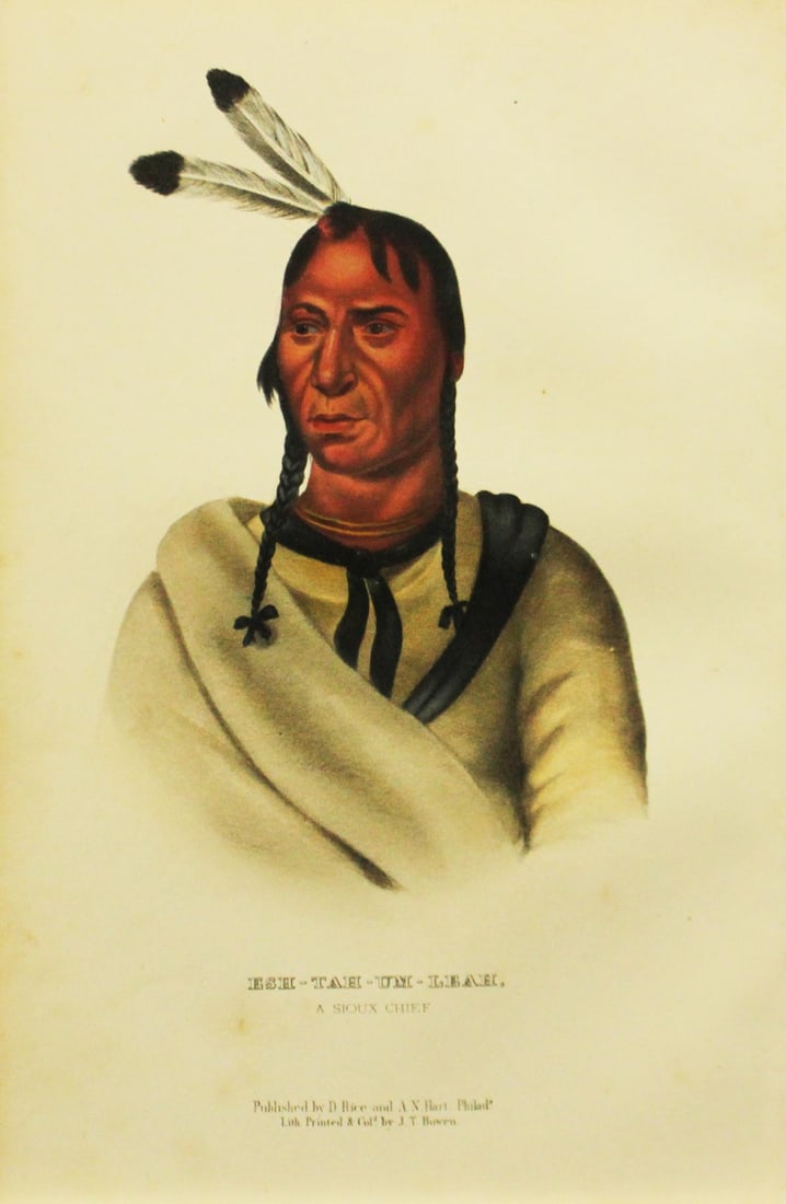 Charles Bird King - Esh Tah Um Leah A Sioux Chief: Artist: Charles Bird King Title: Esh Tah Um Leah A Sioux Chief Year: 1858 Dimensions: 10 1/2in. by 6 3/4in. Edition: From the Rare Limited Edition Publisher: D.