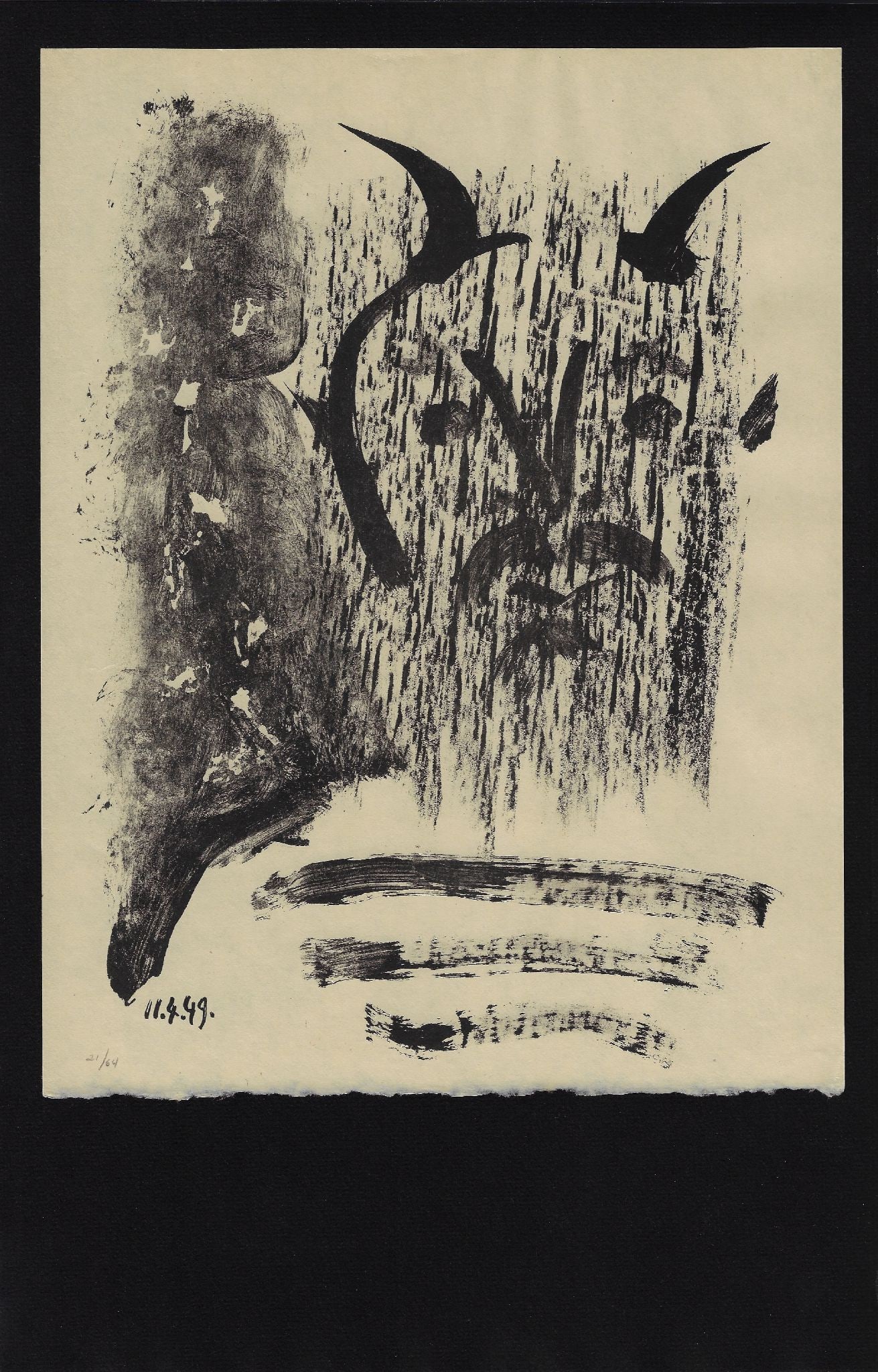 Pablo Picasso - Untitled II (from Elegy of Ihpetonga and Masks of Ashes): Artist: Pablo Picasso Title: Untitled II (from Elegy of Ihpetonga and Masks of Ashes) Year: 1954 Dimensions: 17 1/4 x 10 7/8 in. Edition: 21 from the limited edition of 64
