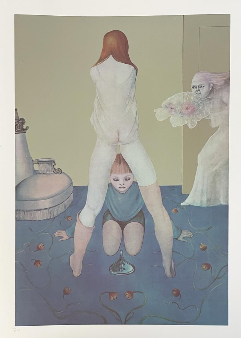 Leonor Fini - Lecon de Puberte: Artist: Leonor Fini Title: Lecon de Puberte Year: 1976 Dimensions: 26 3/4in. by 20 1/2in. Edition: From the rare limited edition of 175 Publisher: Editions Du T