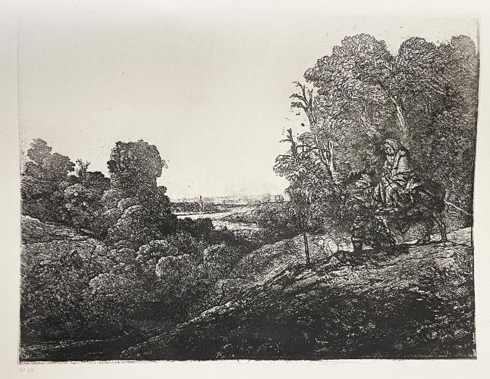 Rembrandt van Rijn - Fuite En Egypte Dite Dans Le Gout Delzheimer (After) (1 of 1)