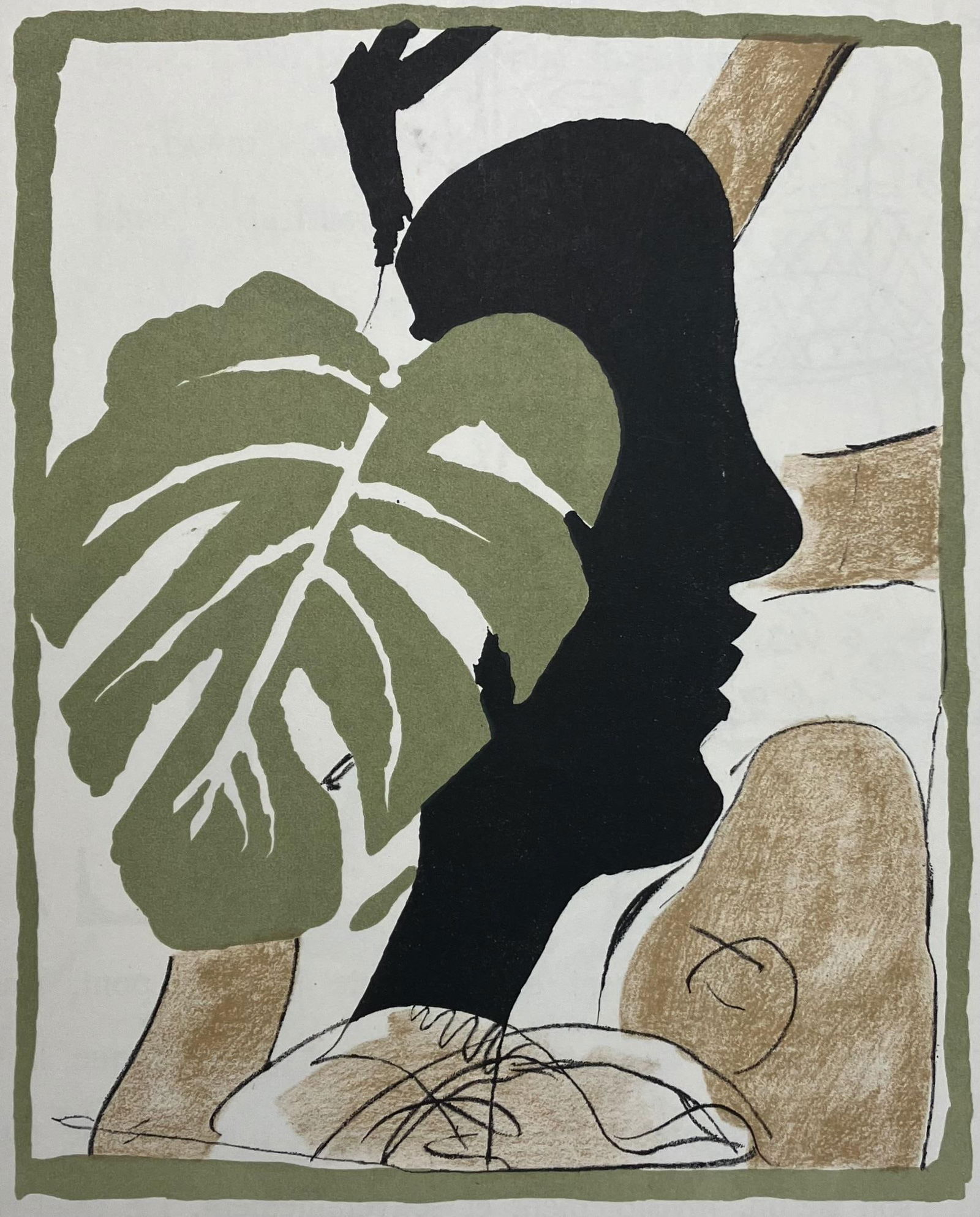 Georges Braque - Cover Derrier Le Miroir 1947: Artist: Georges Braque Title: Cover Derrier Le Miroir 1947 Year: 1947 Dimensions: 7in. by 9in. Edition: From the Rare Limited Edition Publisher: Paris Maeght