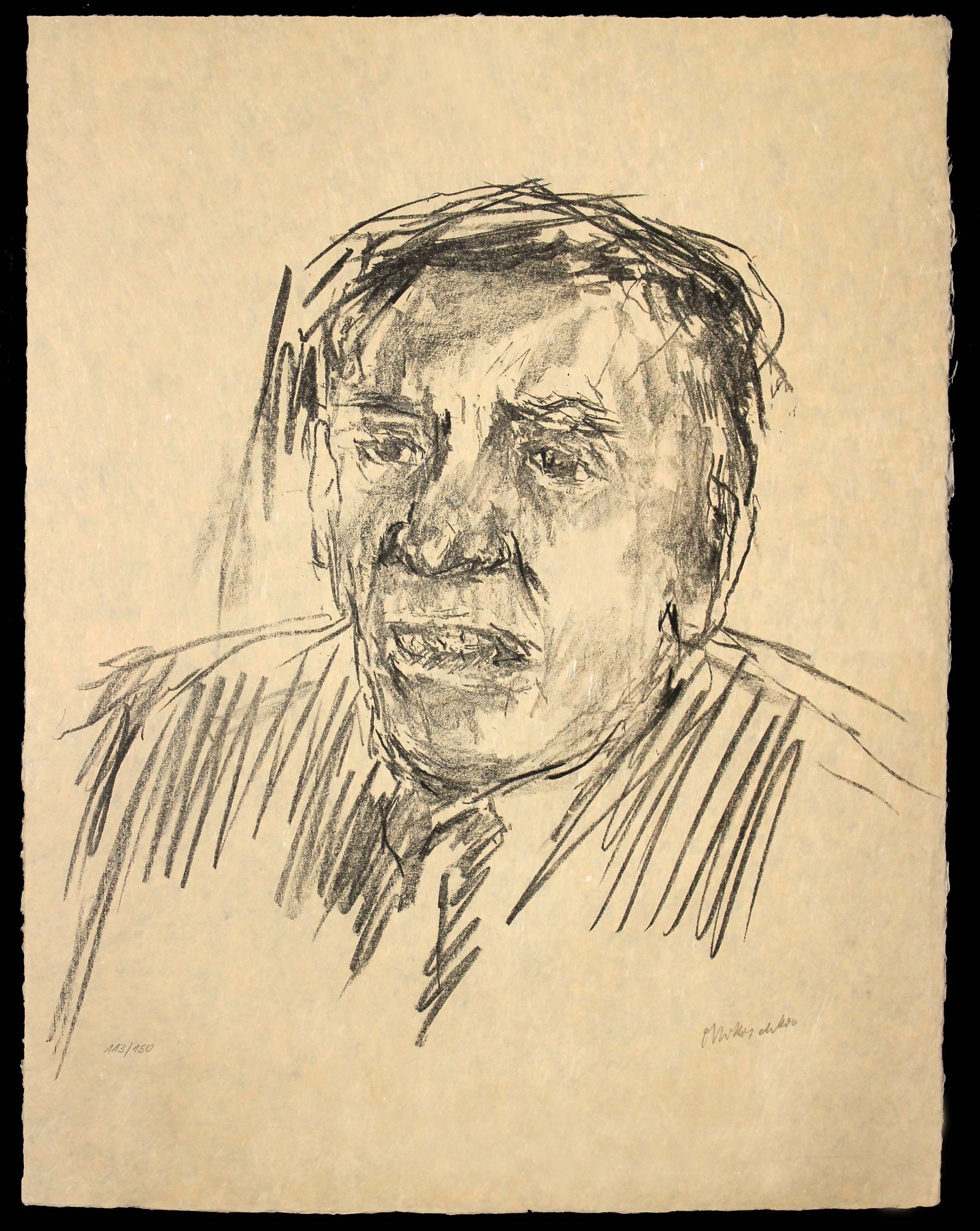 Oskar Kokoschka - Dr. Shimon Agranat. (President of the Israel Supreme Court): Artist: Oskar KokoschkaTitle: Dr. Shimon Agranat. (President of the Israel Supreme Court)Year: 1985Dimensions: 25 1/2 x 19 3/4 in.Edition: 113 from the rare limited edition of 150Publisher: