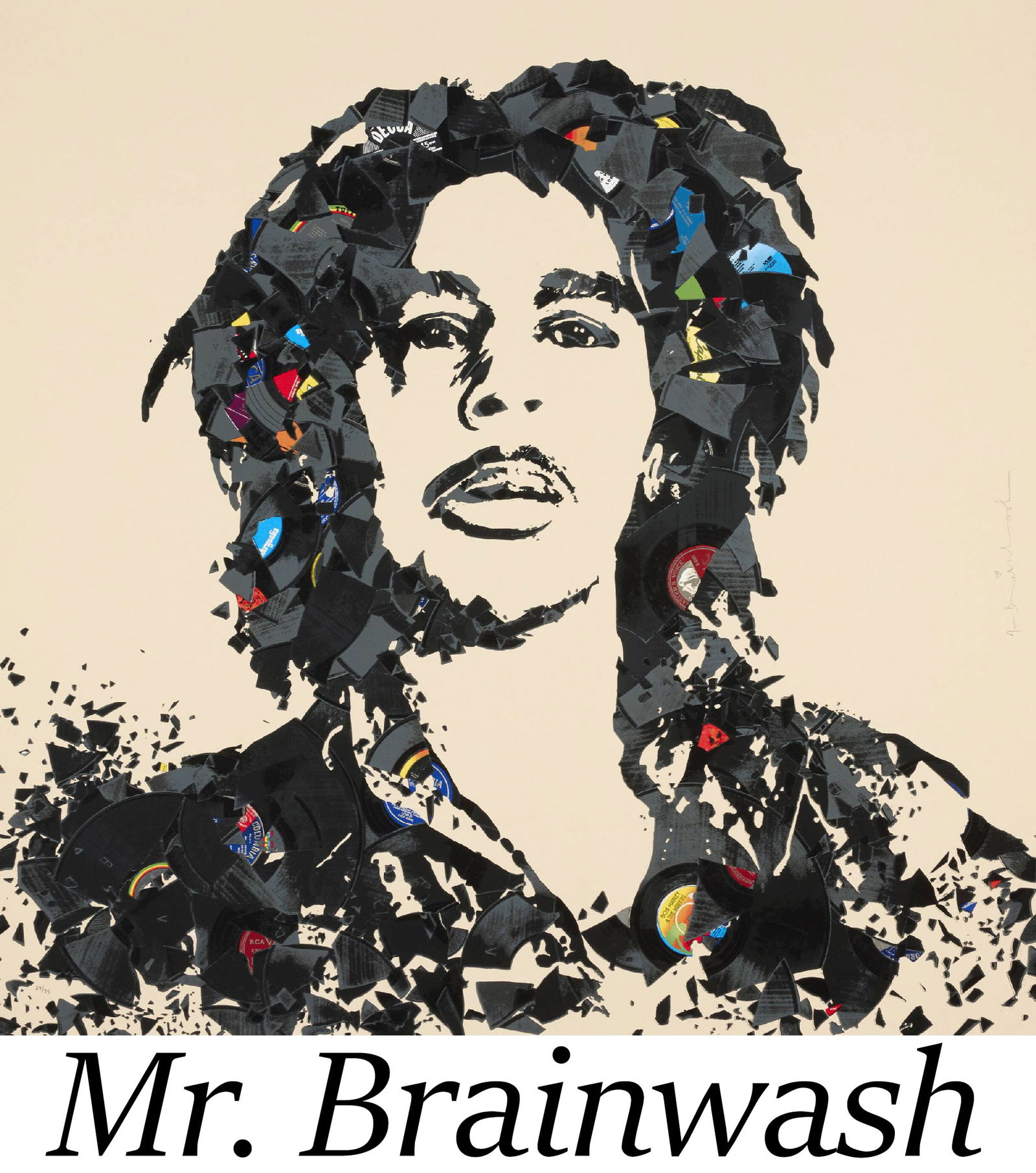 Mr. Brainwash - Songs of Freedom: Artist: Mr. Brainwash Title: Songs of Freedom Year: 2020 Dimensions: 45 x 45 in. Edition: from the limited edition of 75 Medium: Screenprint on archival art pap