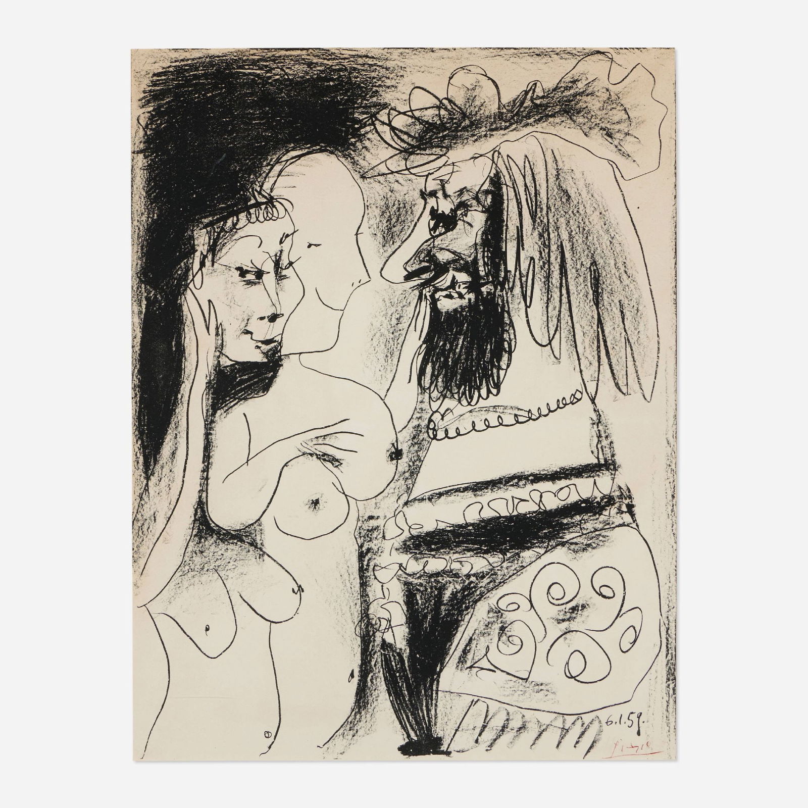 Pablo Picasso - Le vieux roi: Artist: Pablo Picasso Title: Le vieux roi Year: 1959 Dimensions: 26 1/2 x 20 1/8 in. Edition: From the rare limted edition of 1000 Medium: Original L