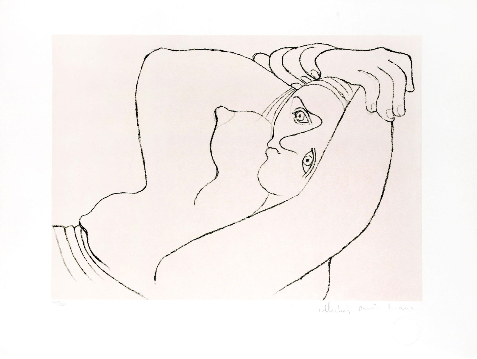 Pablo Picasso - Femme Couchee: Artist: Pablo Picasso (After)Title: Femme CoucheeYear: 1979-82Dimensions: 22in. by 29in.Edition: From the limited edition of 500Publisher: Picasso EstateMedium: Original lithograph on Arches