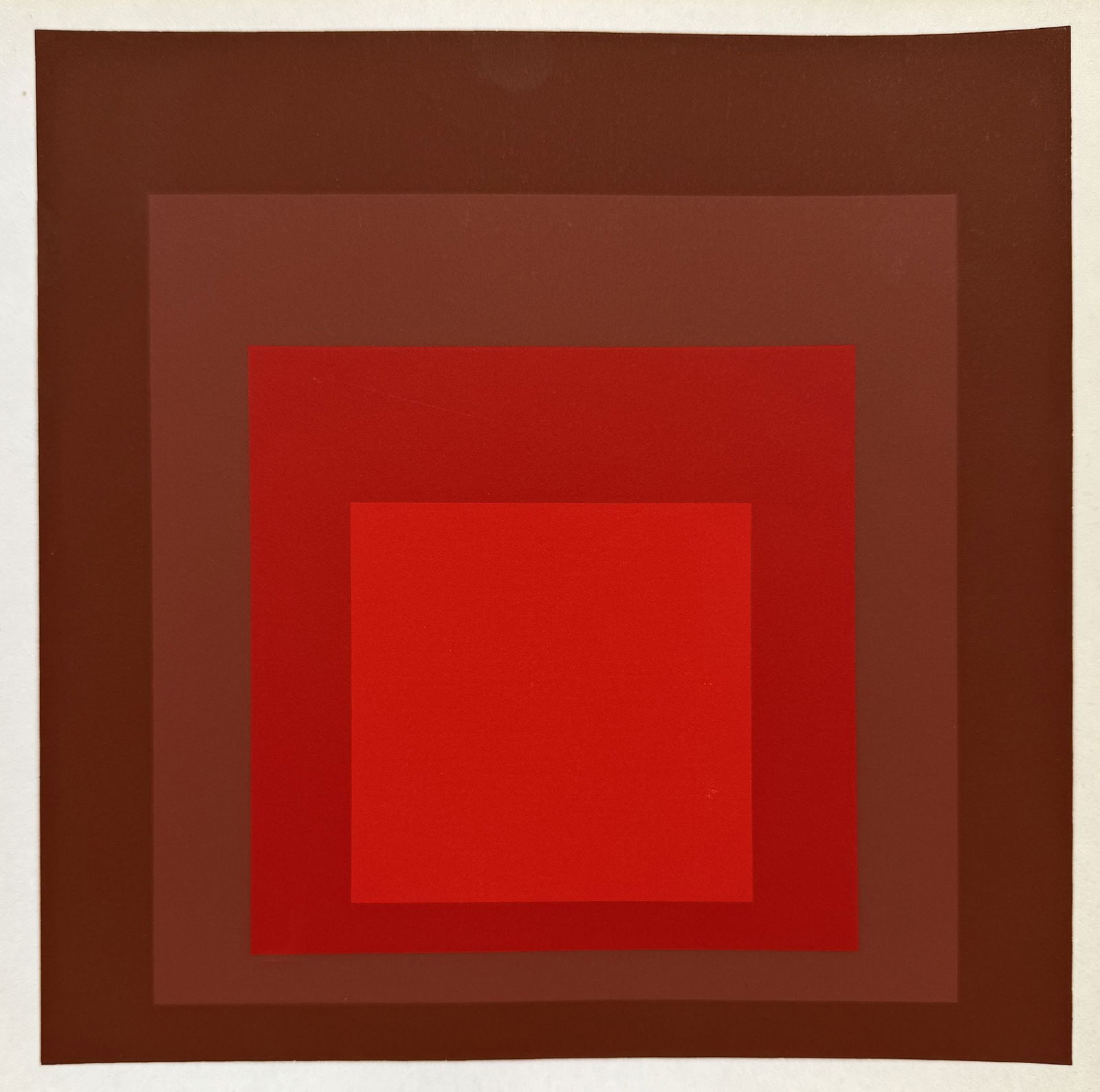 Josef Albers - Untitled from "Josef Albers im Landesmuseum Munster": Artist: Josef AlbersTitle: Untitled from ""Josef Albers im Landesmuseum Munster""Year: 1977Dimensions: 8 7/8 x 9 1/8 in.Edition: From the Rare Limited EditionPublisher: Landesmuseum MunsterMedium: