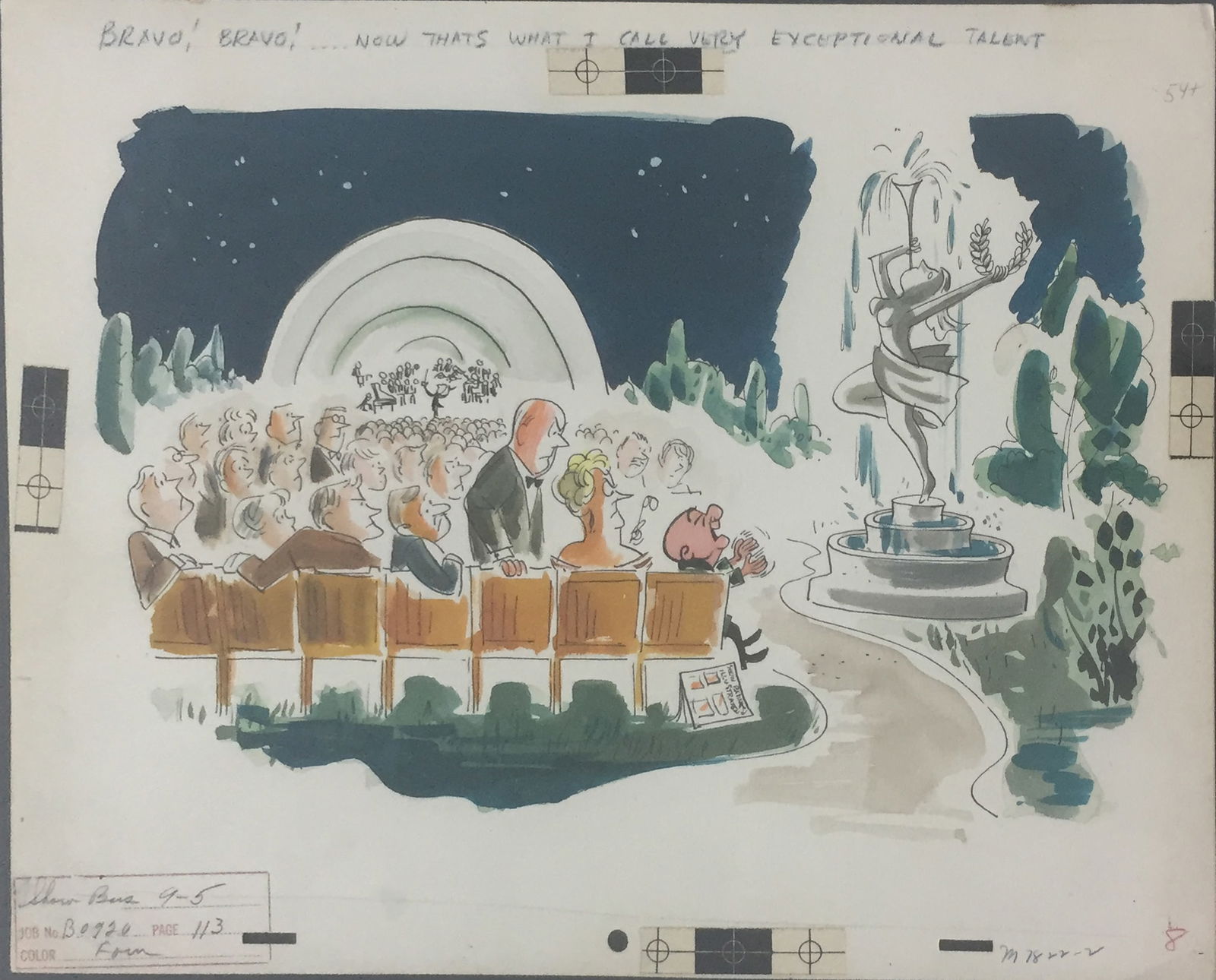 UPA Pictures Inc. - Mr. Magoo: Artist: UPA Pictures Inc. Title: Mr. MagooYear: 1961Dimensions: 17.5in. by 13.5in.Edition: Unique One of a Kind ArtworkMedium: Original Maquette Watercolor on Illustration BoardCondition: