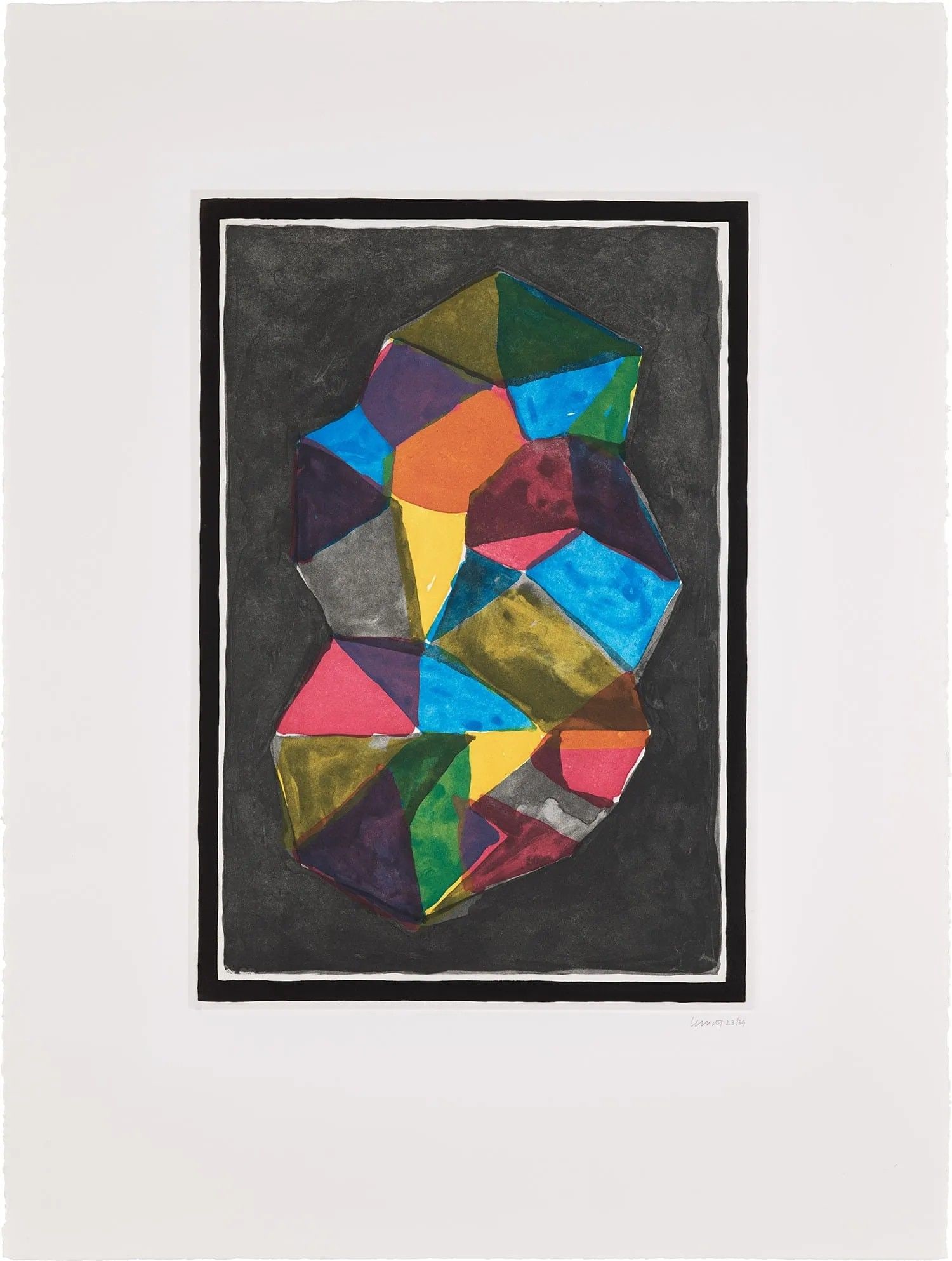 Sol LeWitt - Plate #4 (from Complex Forms): Artist: Sol LeWittTitle: Plate #4 (from Complex Forms)Year: 1989Dimensions: 30 x 22 1/2 in.Publisher: Matsumura (Tomiko Liguori), New York, New YorkSuite: Complex FormsMedium: Etchings and aquatint