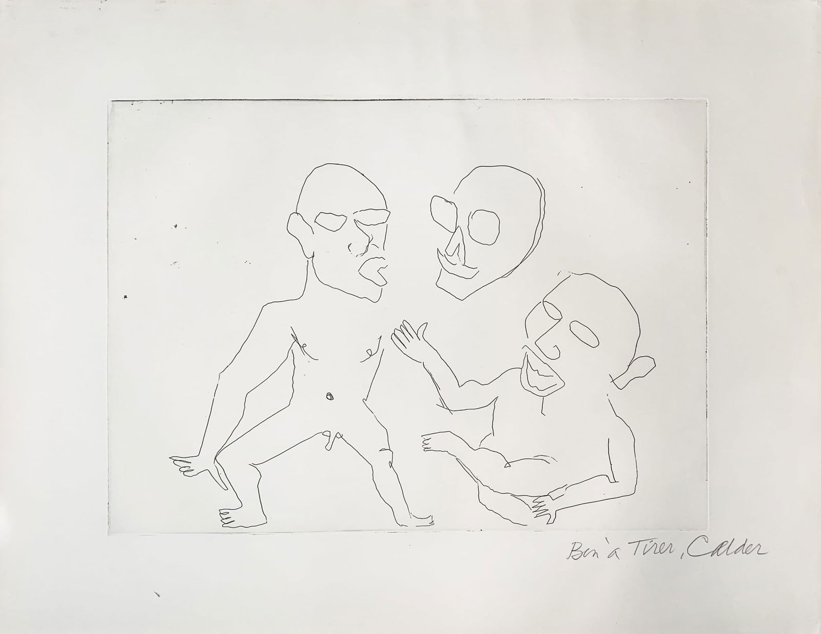Alexander Calder - Santa Claus III: Artist: Alexander CalderTitle: Santa Claus IIIYear: 1974Dimensions: 26.75in. by 20.5in.Edition: From the limited edition of 175Publisher: Editions de L'Herne ParisSuite: Santa Claus Medium: Original
