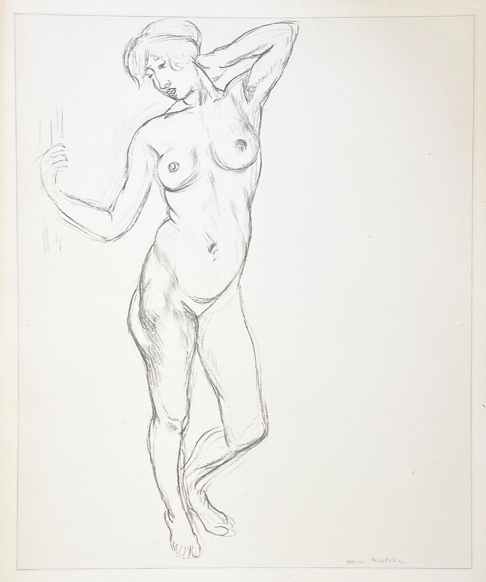 Henri Matisse (After) - Planche XLIV: Artist: Henri Matisse (After)Title: Planche XLIVYear: 1920Dimensions: 11in. by 8.5in.Edition: From the rare limited edition of 1000Publisher: Victor Jacquemin; ParisSuite: Cinquante DessinsMedium: