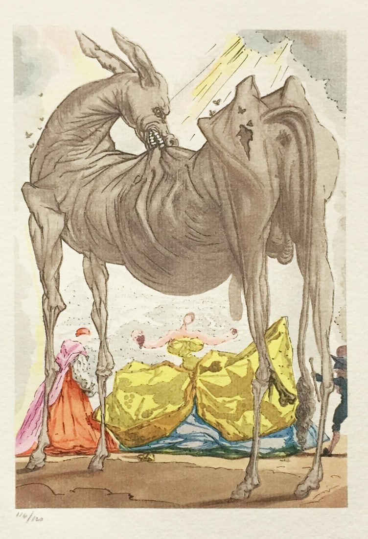 Salvador Dali - Le Tricorne 12: Artist: Salvador DaliTitle: Le Tricorne 12Year: 1958Dimensions: 10in. by 12 3/4in.Edition: From the rare limited edition of 120Publisher: Editions du Rocher Monaco / Nouveau Cercle Parisien du Livre