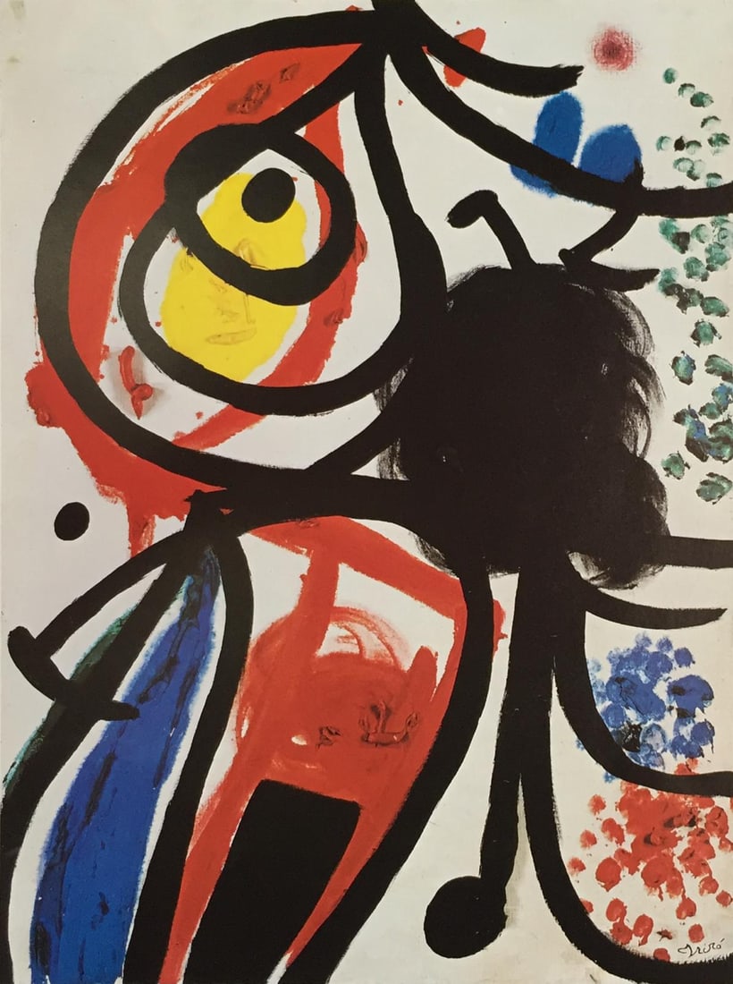 Joan Miro - Plate 15 from Derriere Le Miroir: Artist: Joan Miro Title: Plate 15 from Derriere Le Miroir Year: 1978 Dimensions: 15in. by 11in. Edition: From the Rare Limited Edition Publisher: Mourlot Paris<