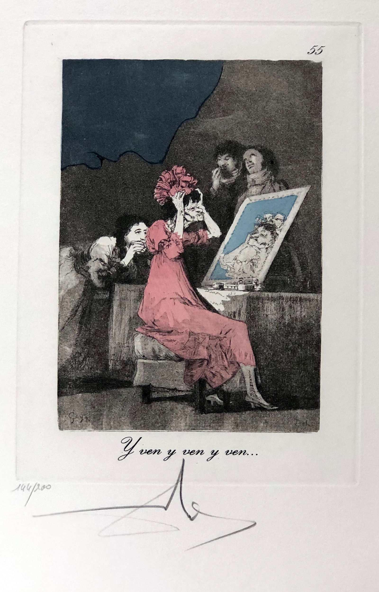 Salvador Dali - Y ven y ven y ven...: Artist: Salvador DaliTitle: Y ven y ven y ven...Year: 1977Dimensions: 17.75in. by 12.25in.Edition: From the limited edition of 200Publisher: Fernand Hazan EditeurSuite: Les Caprices de GoyaMedium: