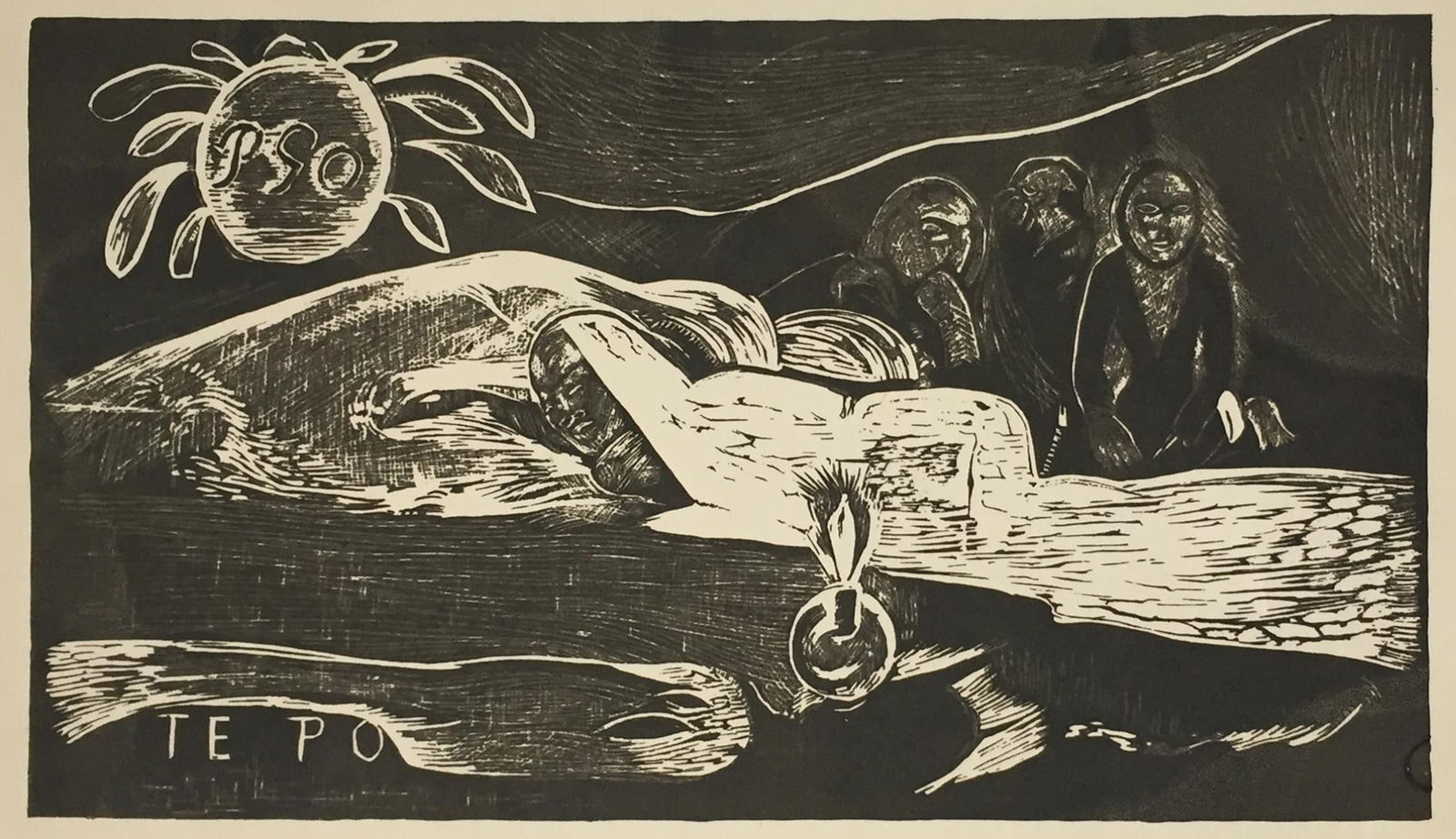 Paul Gauguin - Te Po (The God of Darkness): Artist: Paul Gauguin Title: Te Po (The God of Darkness) Year: c. 1950 Dimensions: 15 3/4in. by 11 1/2in. Edition: From the rare limited edition Publisher: Museu