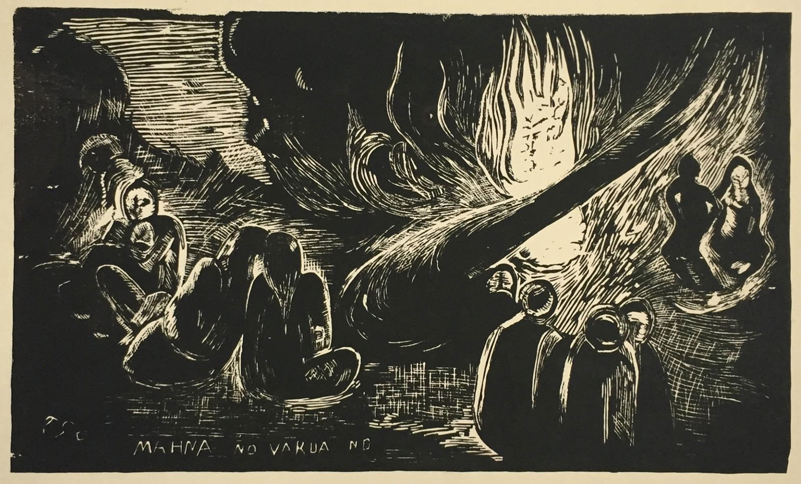 Paul Gauguin - The Devil's Speech: Artist: Paul Gauguin Title: The Devil's Speech Year: c. 1950 Dimensions: 15 3/4in. by 11 1/2in. Edition: From the rare limited edition Publisher: Museum Reprodu
