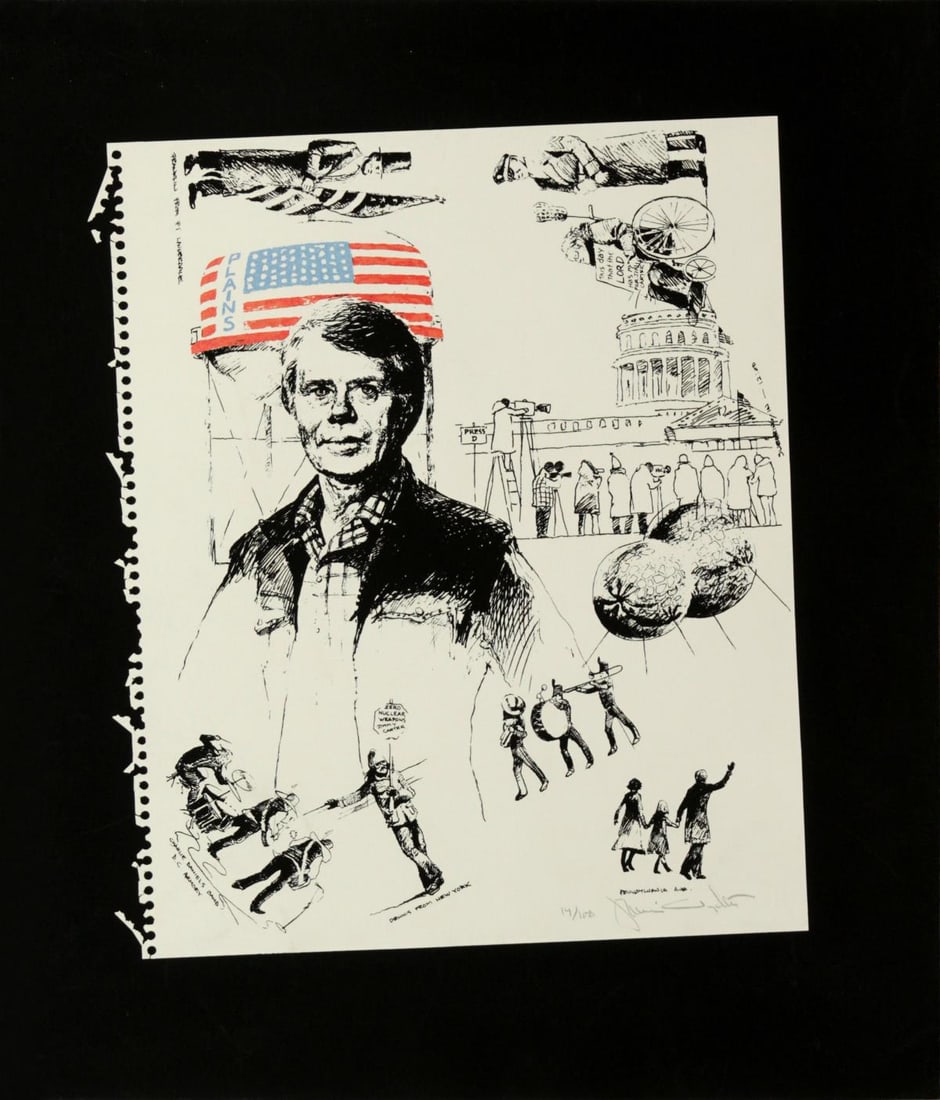 Jamie Wyeth - Untitled from "Inaugural Impressions": Artist: Jamie Wyeth Title: Untitled from "Inaugural Impressions" Year: 1977 Dimensions: 20in. by 23in. Edition: From the rare limited edition of 150 Suite: Inaugural Impres