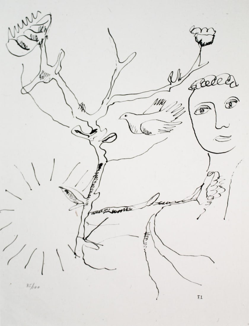 Fernand Leger - Illuminations V (Additional Suite): Artist: Fernand Leger Title: Illuminations V (Additional Suite)Year: 1949Dimensions: 13in. by 9.75in.Edition: From the rare limited edition of 100Publisher: Grosclaude Editions des Gaules