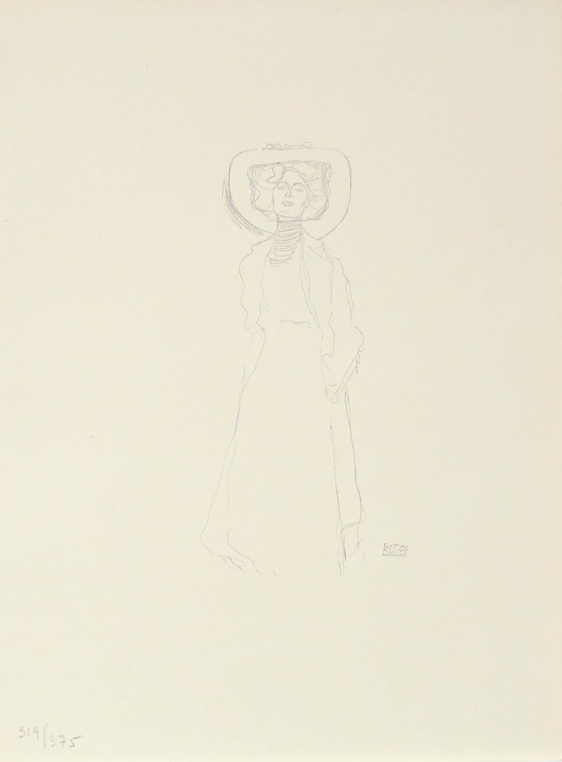 Gustav Klimt (After) - Untitled VII: Artist: Gustav Klimt (After)Title: Untitled VIIYear: 1922Dimensions: 10 1/2in. by 8in.Edition: From the limited edition of 375Publisher: Thyrsos Verlag; Leipzig and ViennaSuite: Gustav Klimt: 50