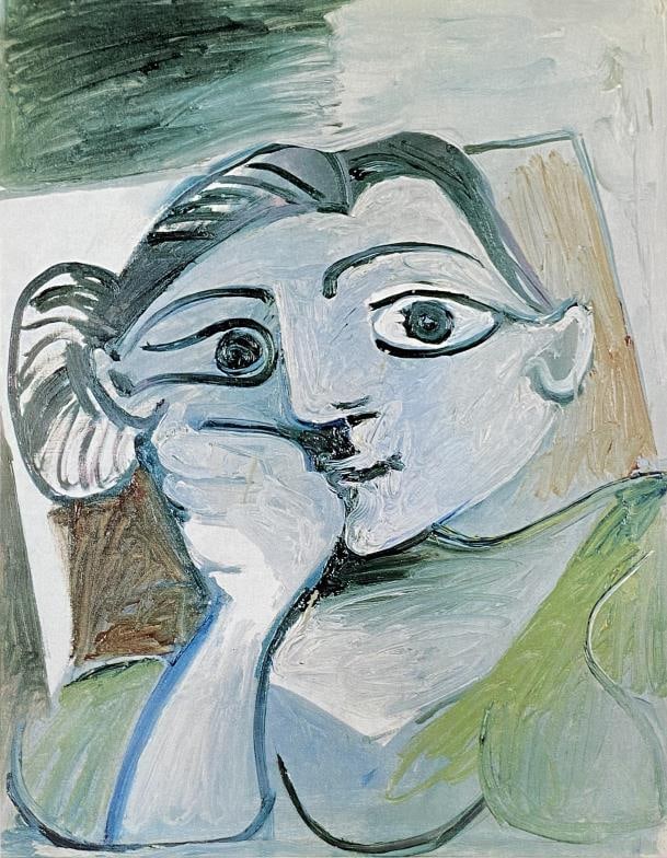 Pablo Picasso - Young Spanish Girl: Artist: Pablo PicassoTitle: Young Spanish GirlYear: 1964Dimensions: 8in. by 10in.Edition: From the Rare Limited Edition of 150Publisher: Editions Cercle d'Art ParisSuite: Les Dames de MouginsMedium: