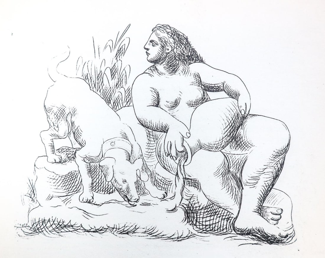 Pablo Picasso - Portrait de femme (After): Artist: Pablo Picasso Title: Portrait de femme Dimensions: 6in. by 5.5in. Edition: From the rare limited edition Suite: Pablo Picasso by Eugenio D'Ors Medium: