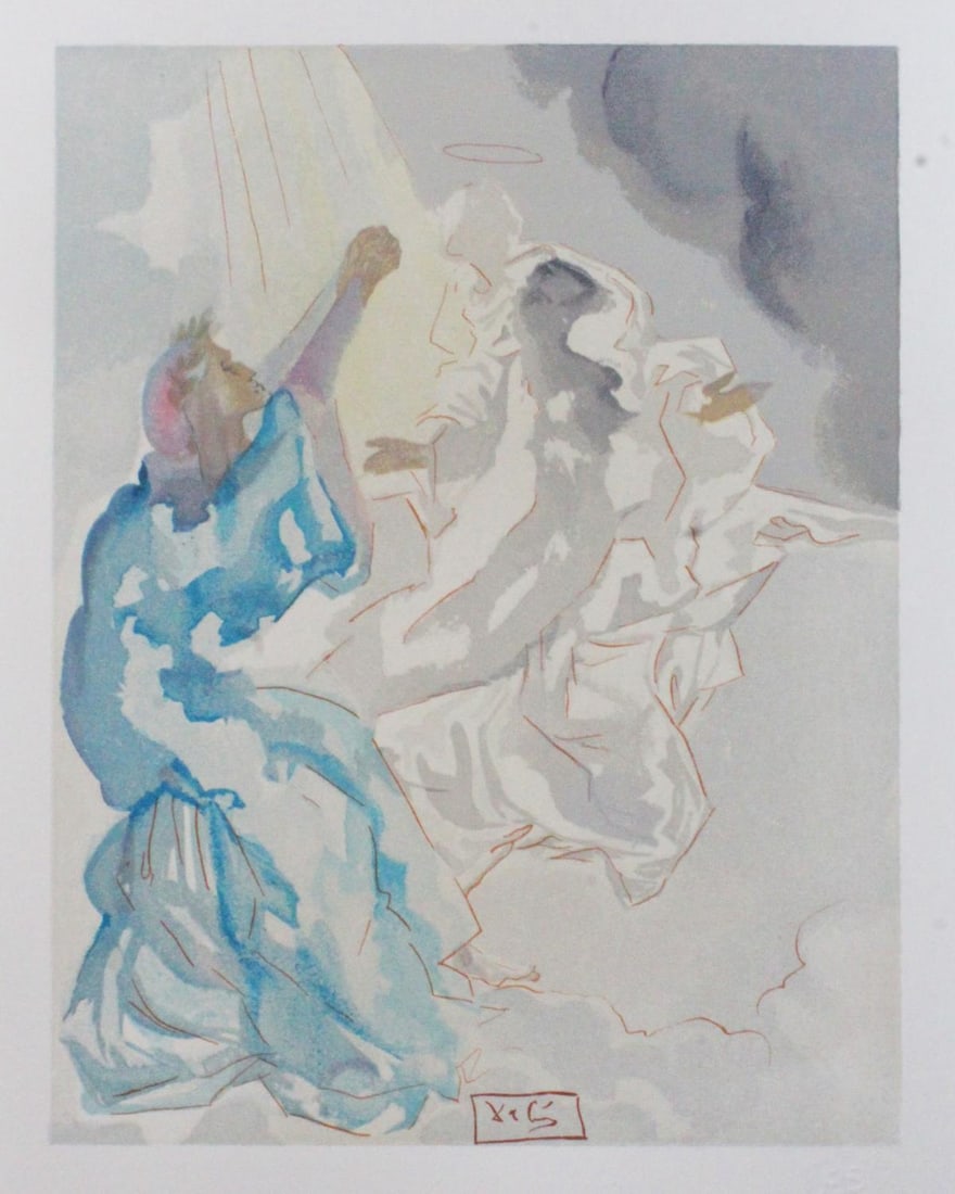 Salvador Dali - In the Heaven of Mercury: Artist: Salvador Dali Title: In the Heaven of Mercury Year: 1964 Dimensions: 13in. by 10in. Edition: A unique and original artwork Publisher: Edizion Pregiate R