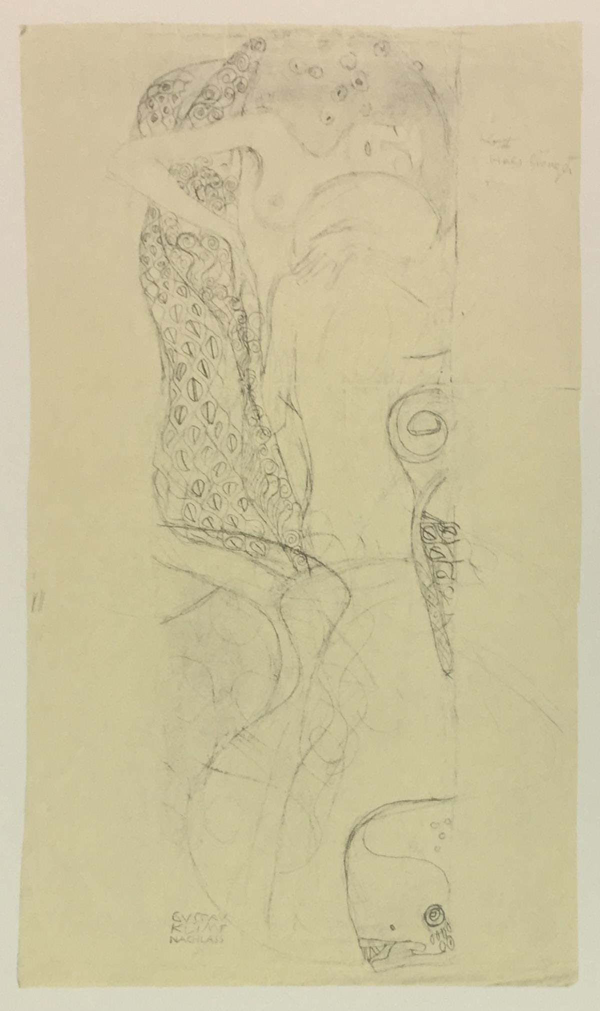 Gustav Klimt - Study for Water Serpents I (After): Artist: Gustav Klimt Title: Study for Water Serpents I Year: 1980 Dimensions: 16in. by 12in. Edition: From the Rare Limited Edition of CCC Publisher: Mazzotta</