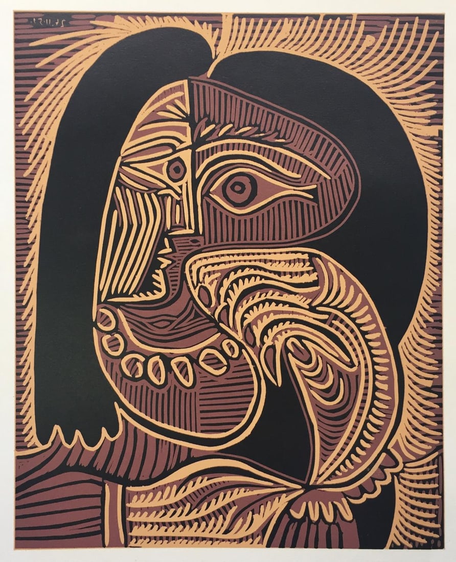 Pablo Picasso - Woman with Necklace (1959): Artist: Pablo PicassoTitle: Woman with Necklace (1959)Year: 1971Dimensions: 11in. by 9 1/2in.Edition: From the Rare Limited EditionPublisher: Tudor Publishing Company NYSuite: Homage to Pablo