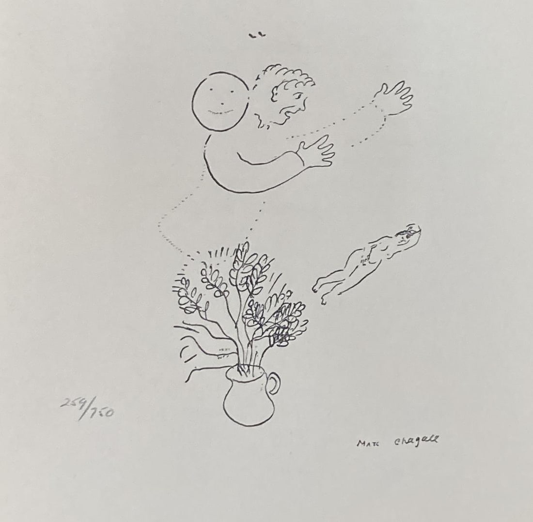 Marc Chagall (After) - Untitled XIII: Artist: Marc Chagall (After)Title: Untitled XIIIYear: 1950Dimensions: 11in. by 11in.Edition: Numbered From the Rare Limited Edition of 750Publisher: Arnold-BordasSuite: Le Dur Desir De DurerMedium: