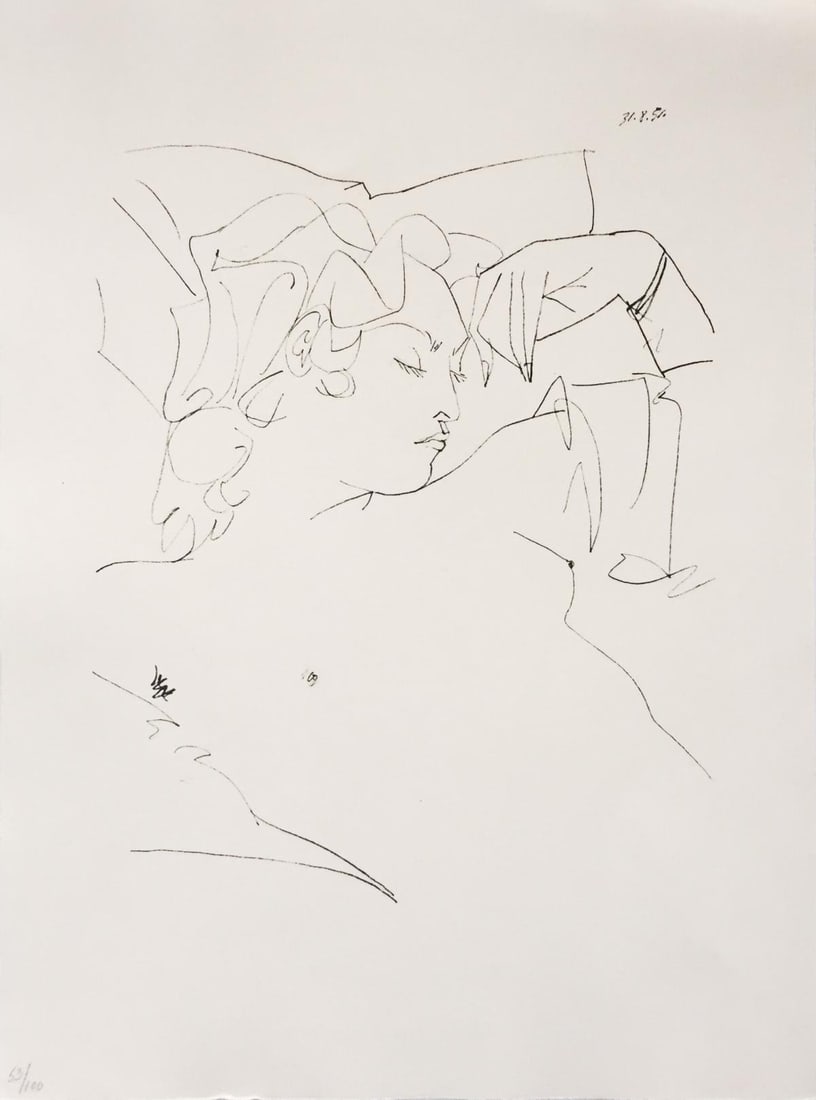 Pablo Picasso - Le Soleil Ebloui (After): Artist: Pablo PicassoTitle: Le Soleil EblouiYear: 1974Dimensions: 11in. by 15 1/8in.Edition: From the Rare Limited Edition of 100Publisher: Plon / Galerie Fracoise TournieSuite: Le Soleil