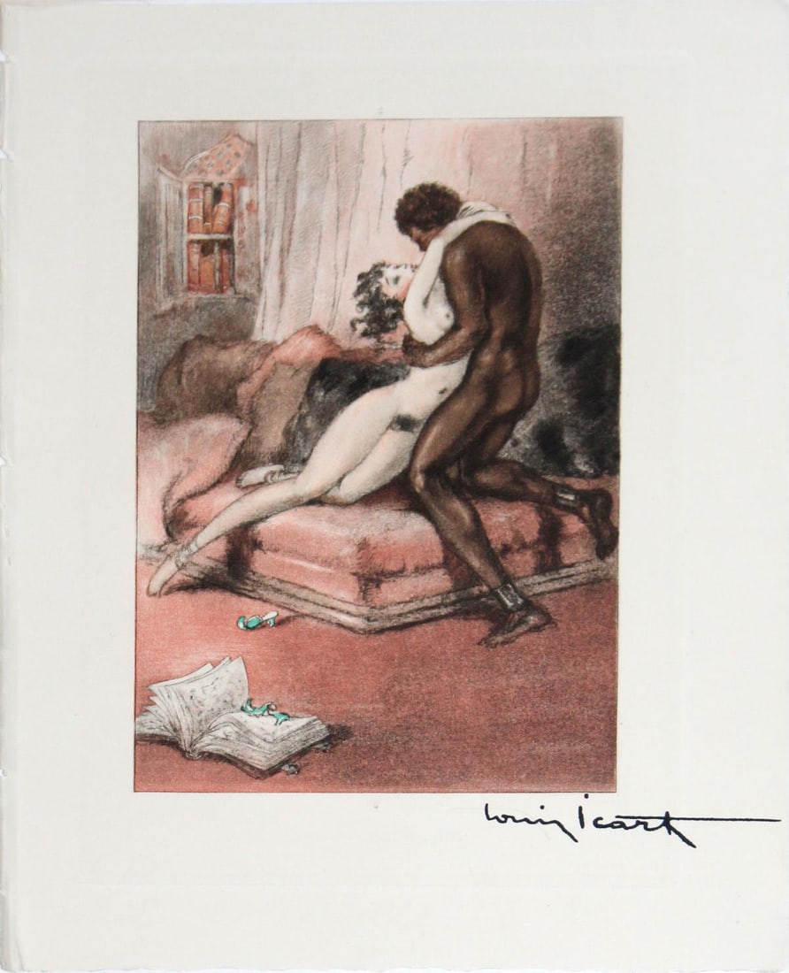 Louis Icart - Ready for Love: Artist: Louis Icart Title: Ready for Love Year: 1935 Dimensions: 7 3/8in. by 9 1/4in. Edition: From the rare limited edition of 497 Publisher: Claude Prosper de