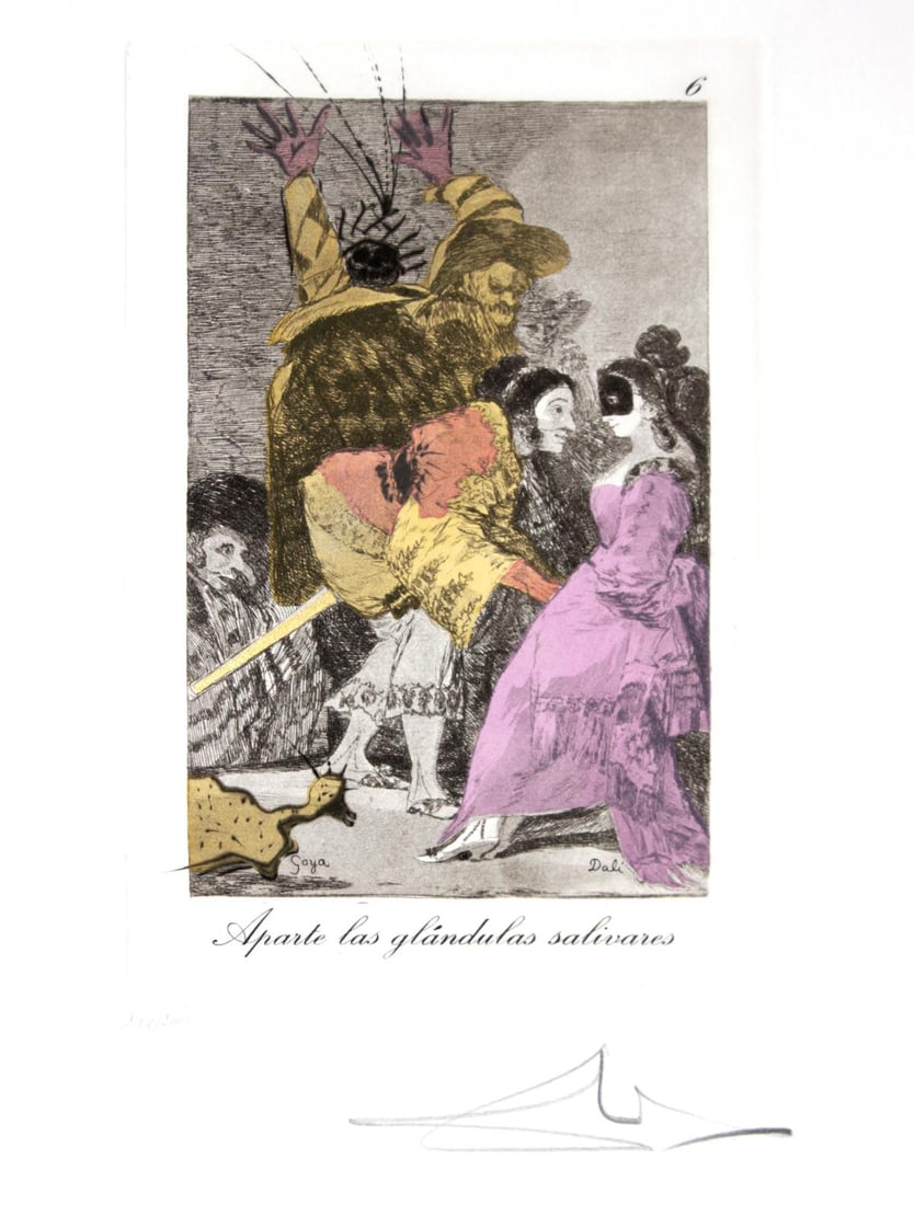 Salvador Dali - Aparte las glandulas salivares: Artist: Salvador DaliTitle: Aparte las glandulas salivaresYear: 1977Dimensions: 17.75in. by 12.25in.Edition: From the limited edition of 200Publisher: Fernand Hazan EditeurSuite: Les Caprices de