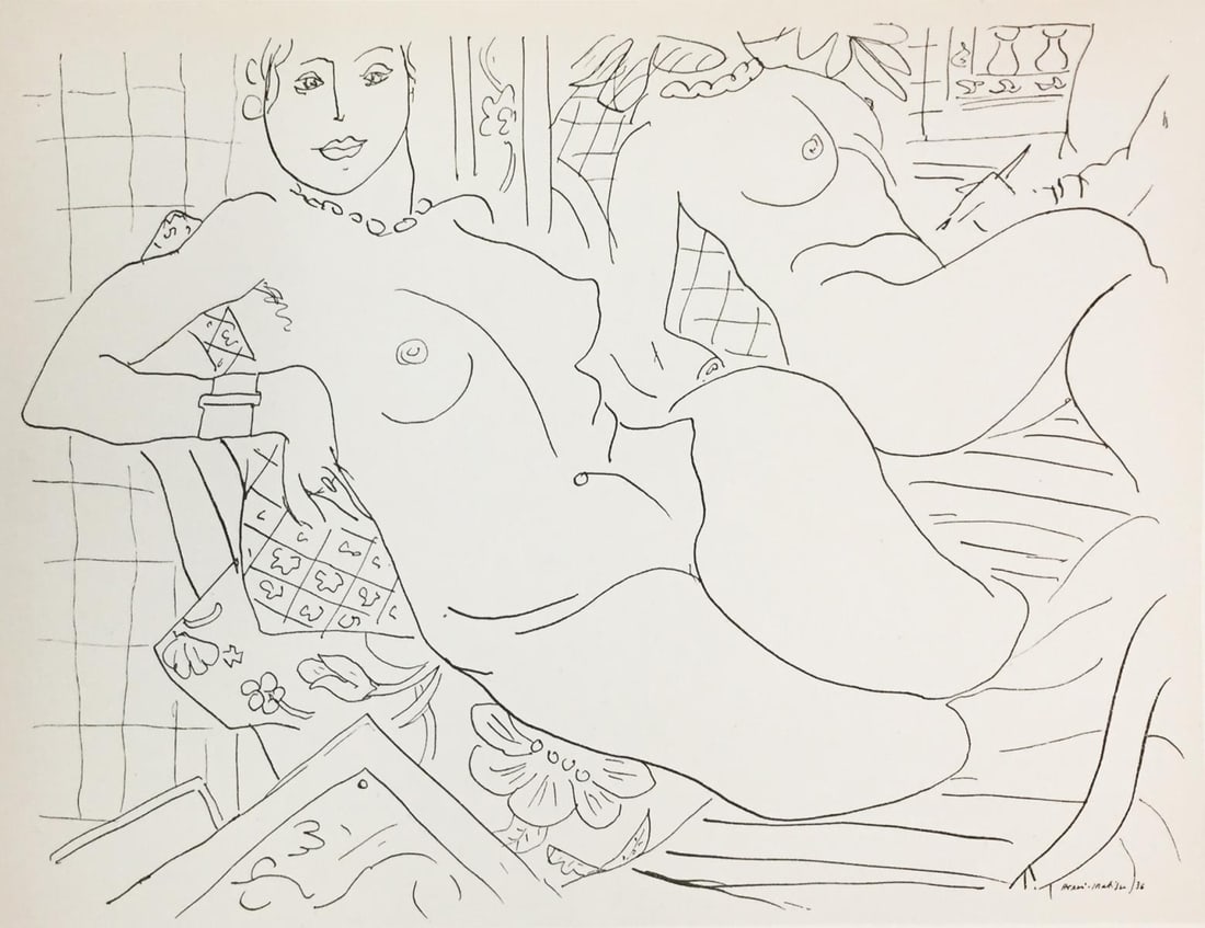 Henri Matisse (After) - Untitled: Artist: Henri Matisse (After)Title: UntitledYear: 1936Dimensions: 11in. by 8.5in.Edition: From the rare limited editionPublisher: Editions Cahiers D Art Paris.Suite: Cahiers d Art 11e Anee.Medium:
