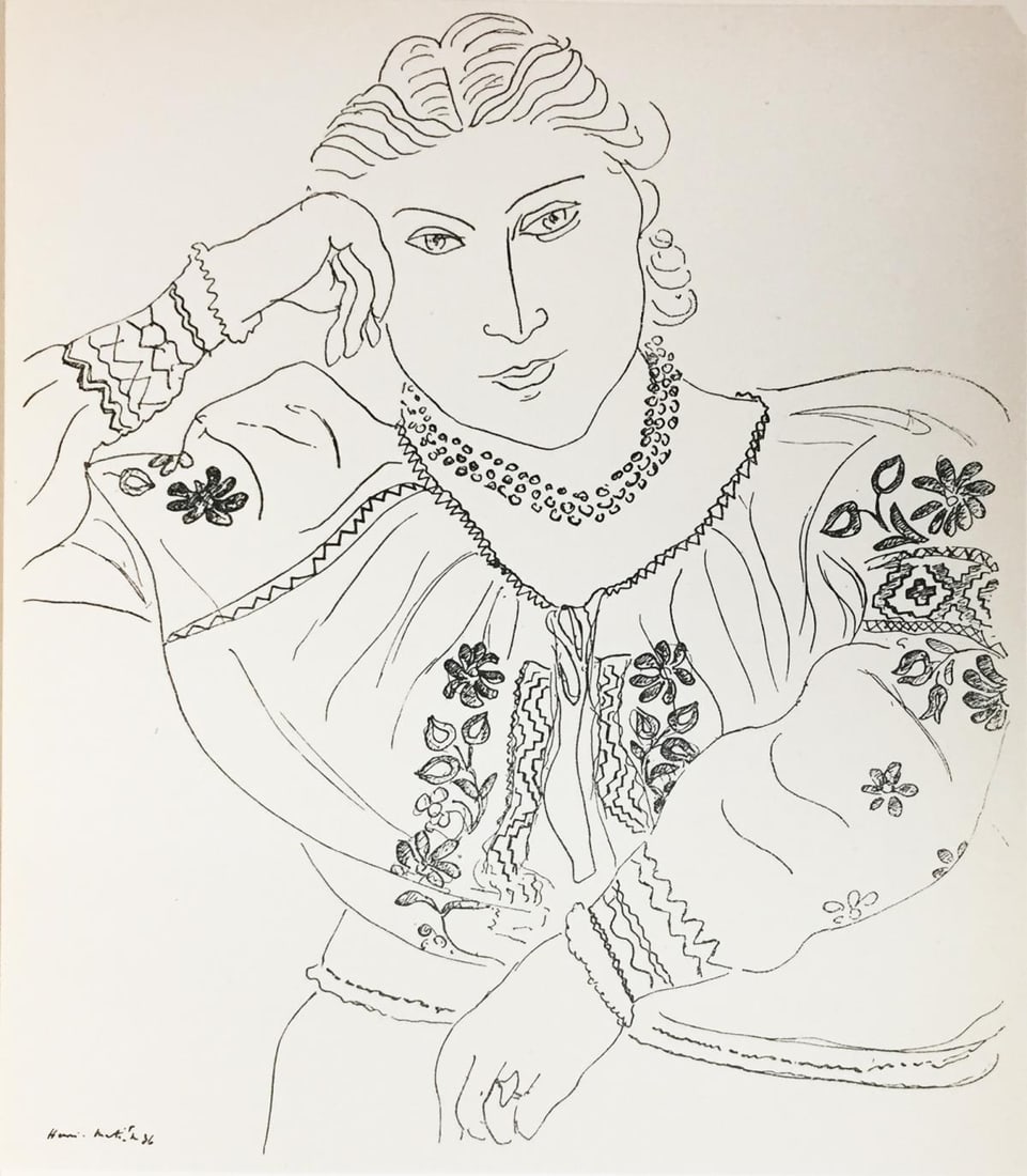 Henri Matisse (After) - Untitled: Artist: Henri Matisse (After)Title: UntitledYear: 1936Dimensions: 11in. by 8.5in.Edition: From the rare limited editionPublisher: Editions Cahiers D'Art Paris.Suite: Cahiers d'Art 11e Anee.Medium: