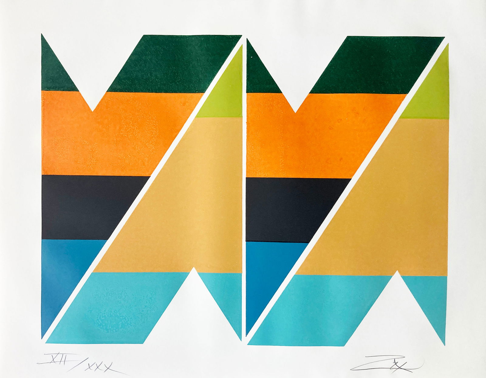 Larry Zox - Scissors: Artist: Larry ZoxTitle: ScissorsYear: 1980Dimensions: 42.5in. by 30in.Edition: Numbered from the Rare Limited Edition of 30Medium: Linocut lithographCondition: ExcellentSignature Details: Hand Signed