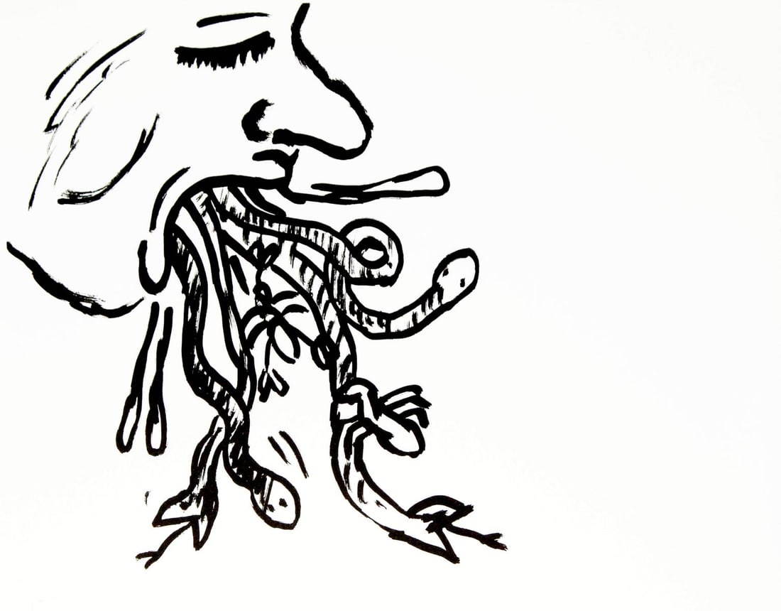 Keith Haring and Brion Gysin - Fault Lines (Snakes): Artist: Keith Haring and Brion Gysin Title: Fault Lines Year: 1986 Dimensions: 8.7in. by 11.2in. Edition: From the rare limited edition of 200 Publisher: Editio