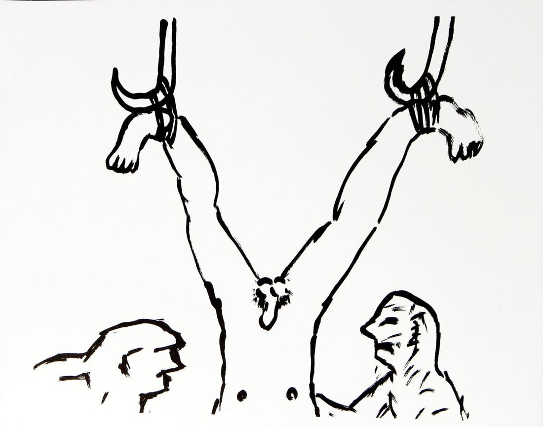 Keith Haring and Brion Gysin - Fault Lines (Hung): Artist: Keith Haring and Brion Gysin Title: Fault Lines Year: 1986 Dimensions: 8.7in. by 11.2in. Edition: From the rare limited edition of 200 Publisher: Editio