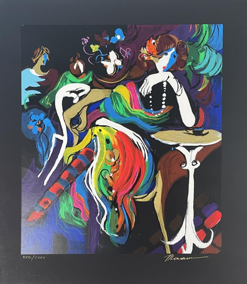 Isaac Maimon - Bonne Soiree: Artist: Isaac Maimon Title: Bonne Soiree Year: 1991 Dimensions: 23in. by 18 /12in. Edition: From the rare limited edition of CXXV Medium: Original Lithograph in