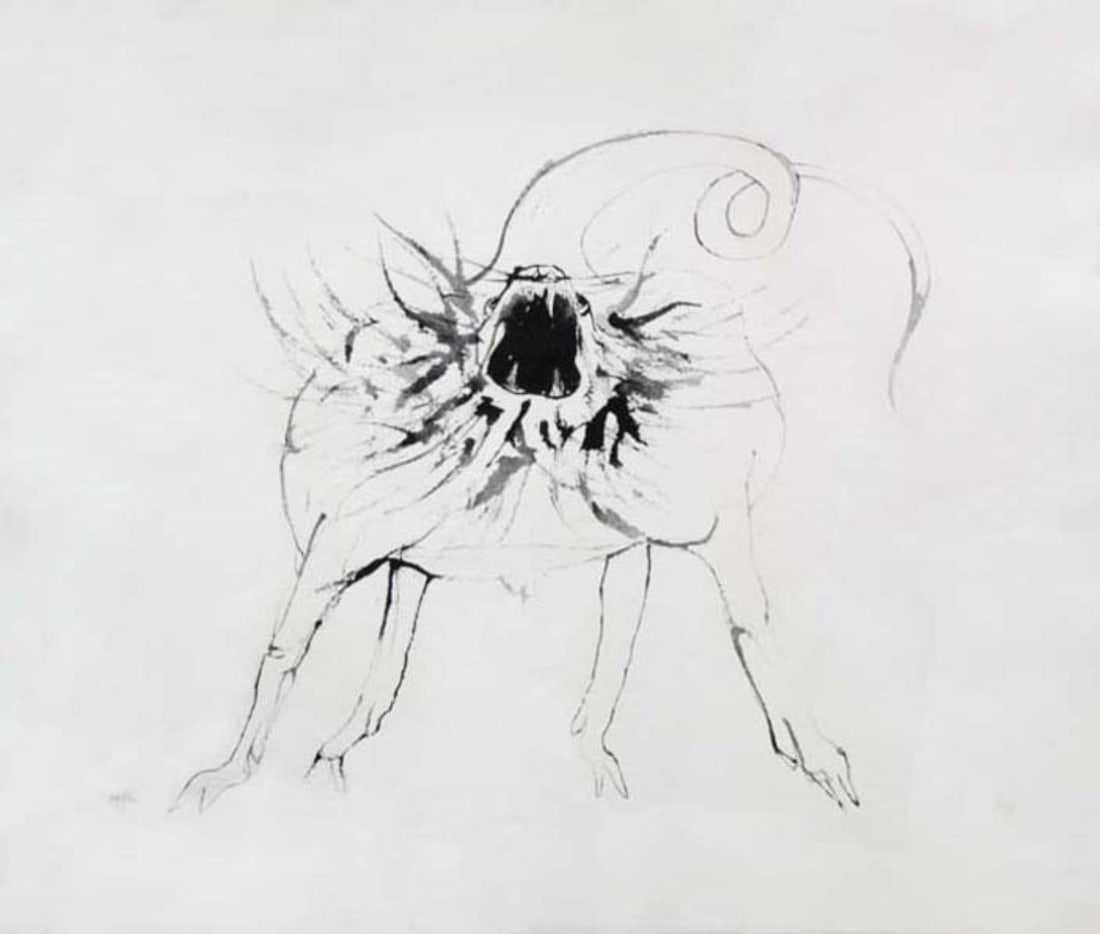 Leonard Baskin - Cerberus: Artist: Leonard Baskin Title: Cerberus Year: 1996 Dimensions: 32in. by 22in. Edition: From the rare limited edition Medium: Lithograph on Paper Condi
