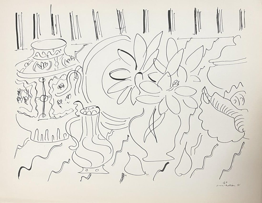 Henri Matisse (After) - Still Life 17: Artist: Henri Matisse (After)Title: Still Life 17Year: 1943Dimensions: 12 1/2in. by 9 1/2in.Edition: from the rare limited edition of 1000Publisher: Martin Fabiani EditeurSuite: Dessins: Themes et
