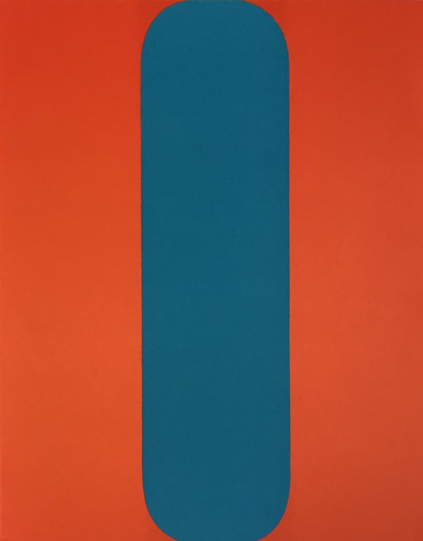 Ellsworth Kelly - Red and Blue: Artist: Ellsworth KellyTitle: Red and BlueYear: 1964Dimensions: 11in. by 15in.Edition: From the Rare Limited EditionPublisher: Maeght ParisSuite: Derriere le MiroirMedium: Lithograph in Colors on