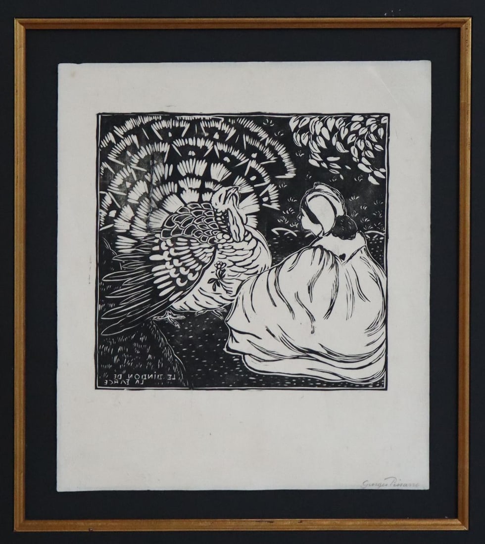 Georges Manzana Pissarro - Turkey talk: Artist: Georges Manzana PissarroTitle: Turkey talkDimensions: 13in. by 11in.Edition: From the rare limited edition Medium: Offset Lithograph on paperCondition: ExcellentSignature Details: Hand signed