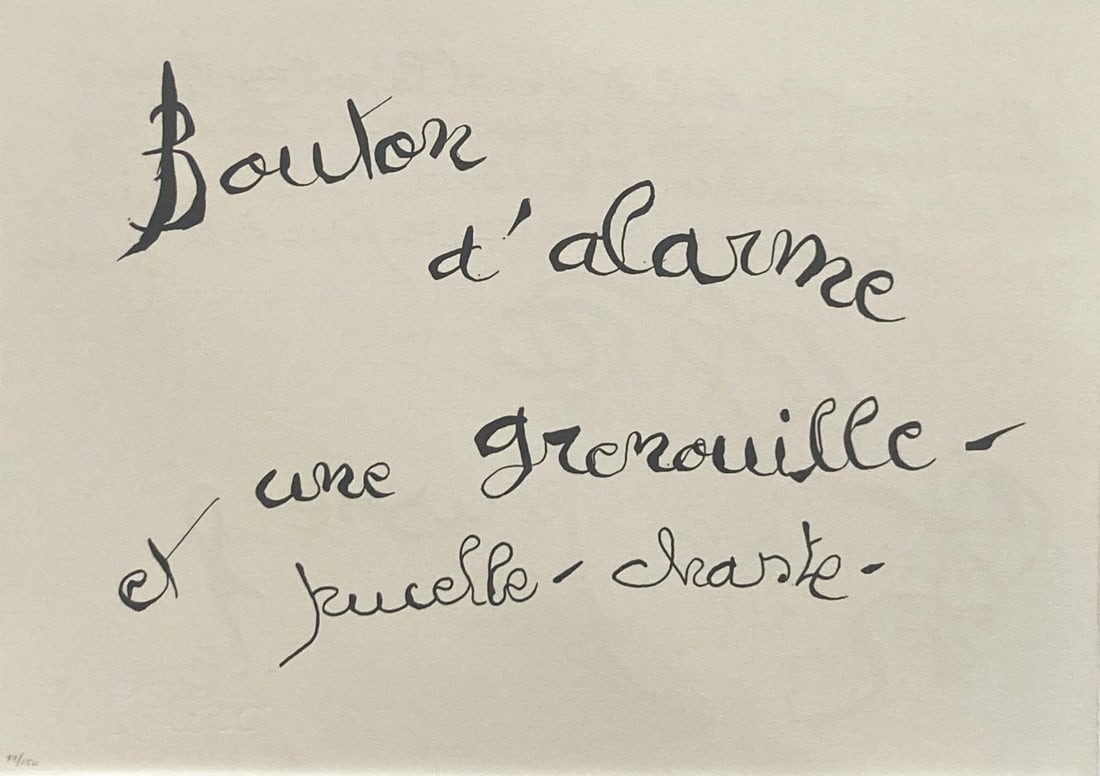 Joan Miro - Le Lezard aux Plumes d'Ord 16: Artist: Joan MiroTitle: Le Lezard aux Plumes d'Ord 16Year: 1971Dimensions: 16in. by 21in.Edition: From the limited edition of 150Publisher: Louis BroderSuite: Le Lezard Aux Plumes D'orMedium:
